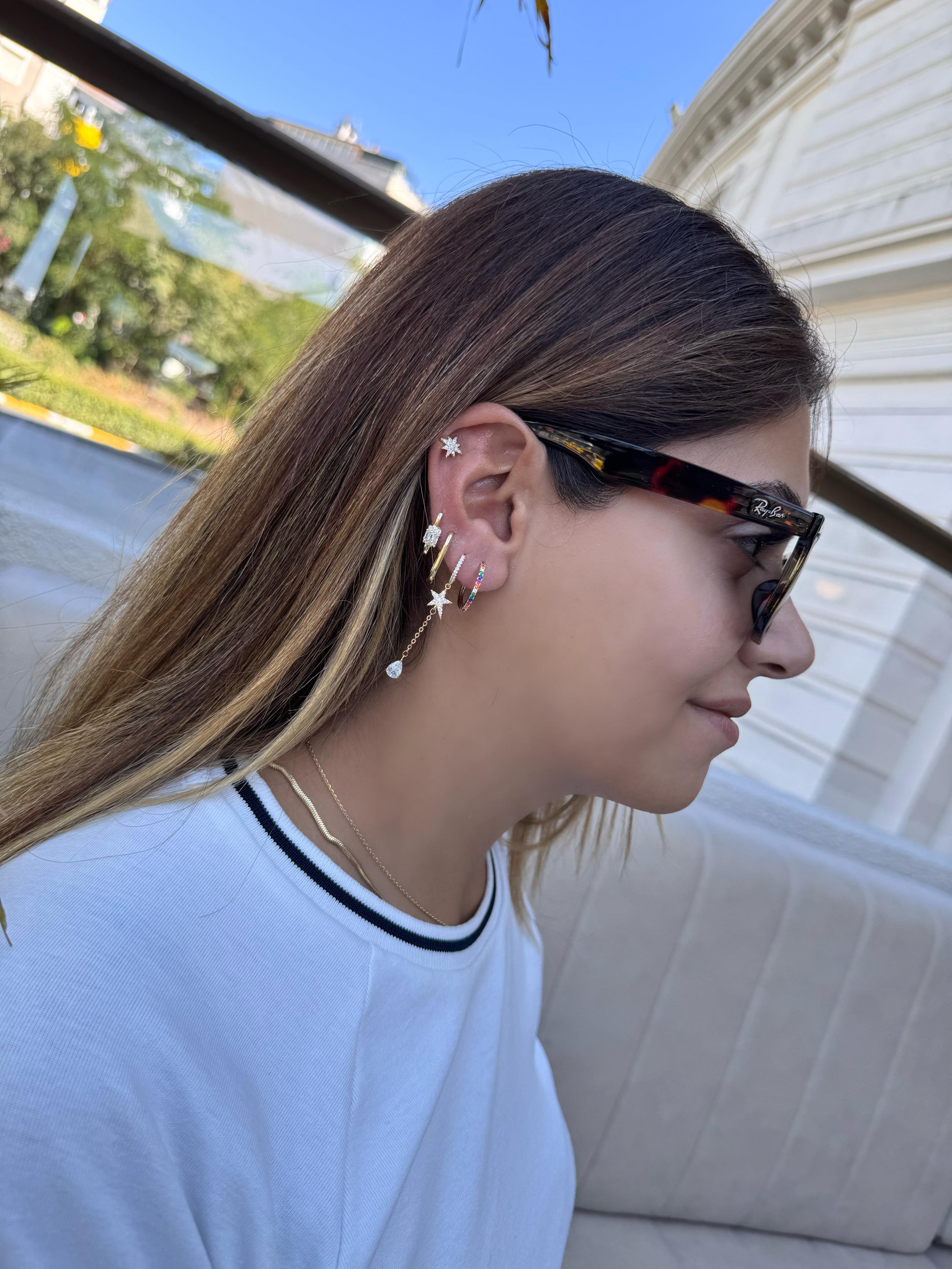 Özel Seri Sallantılı Renkli Altılı Set Küpe