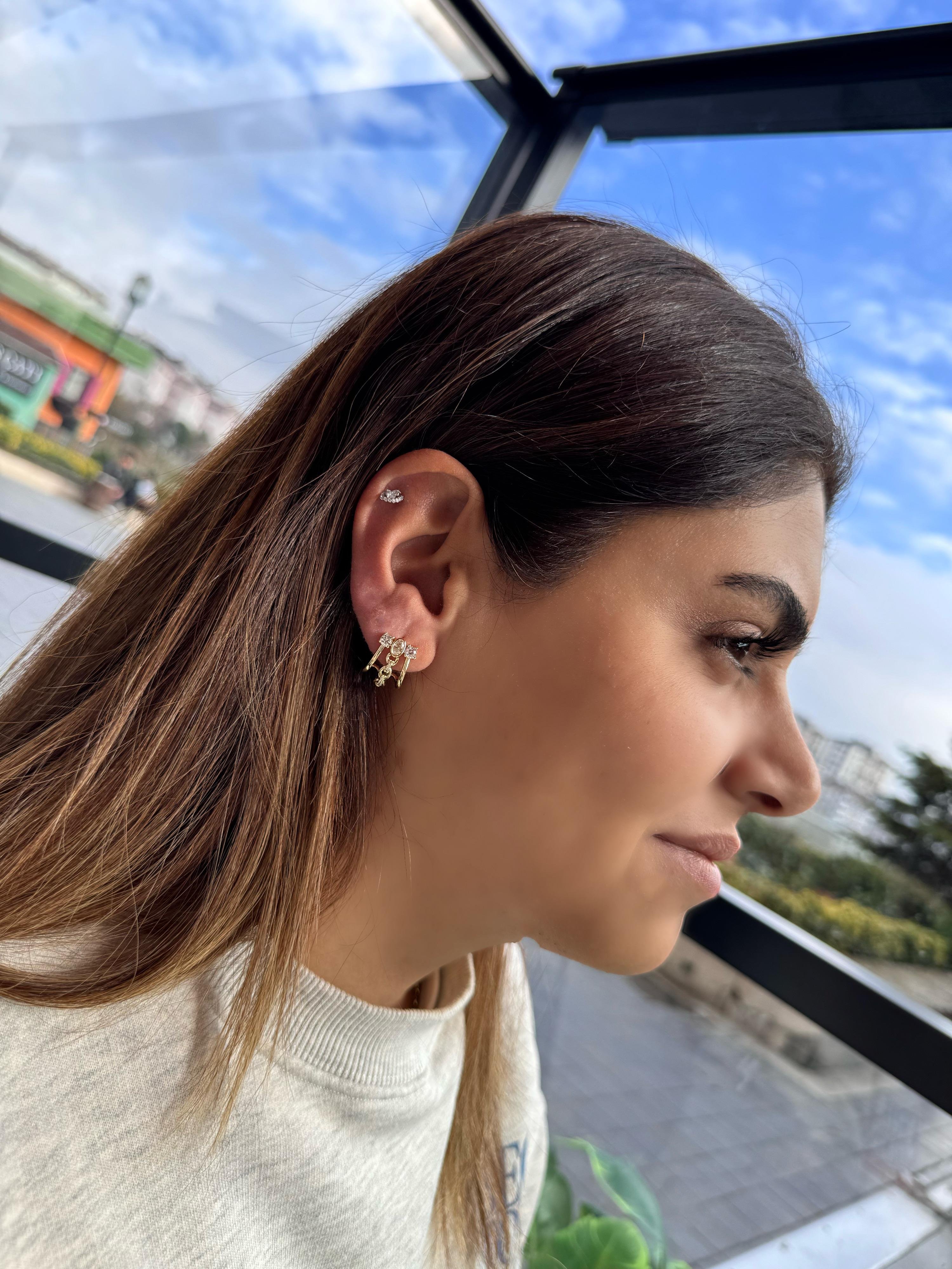 Özel Seri üçlü Küpe