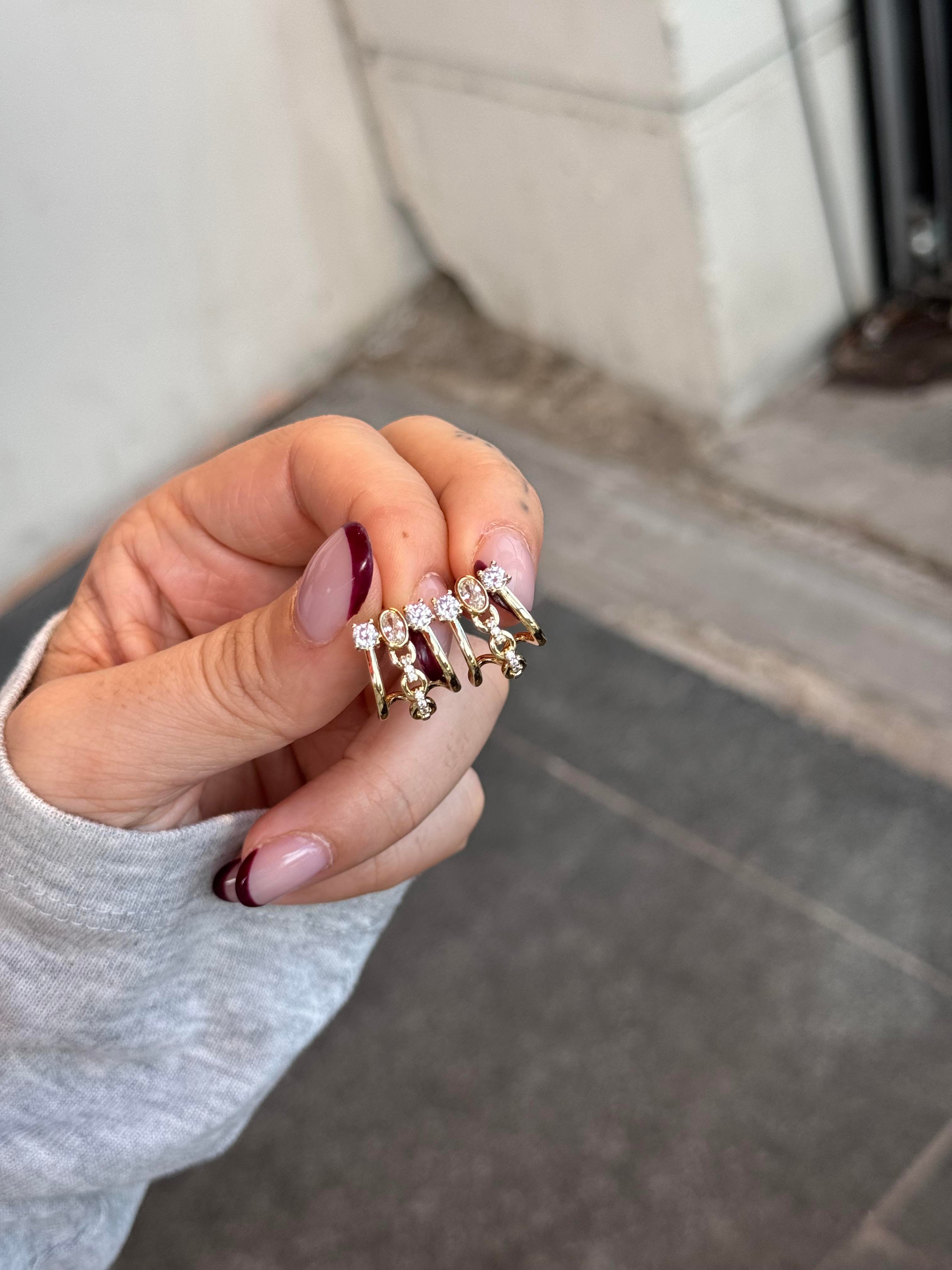 Özel Seri üçlü Küpe