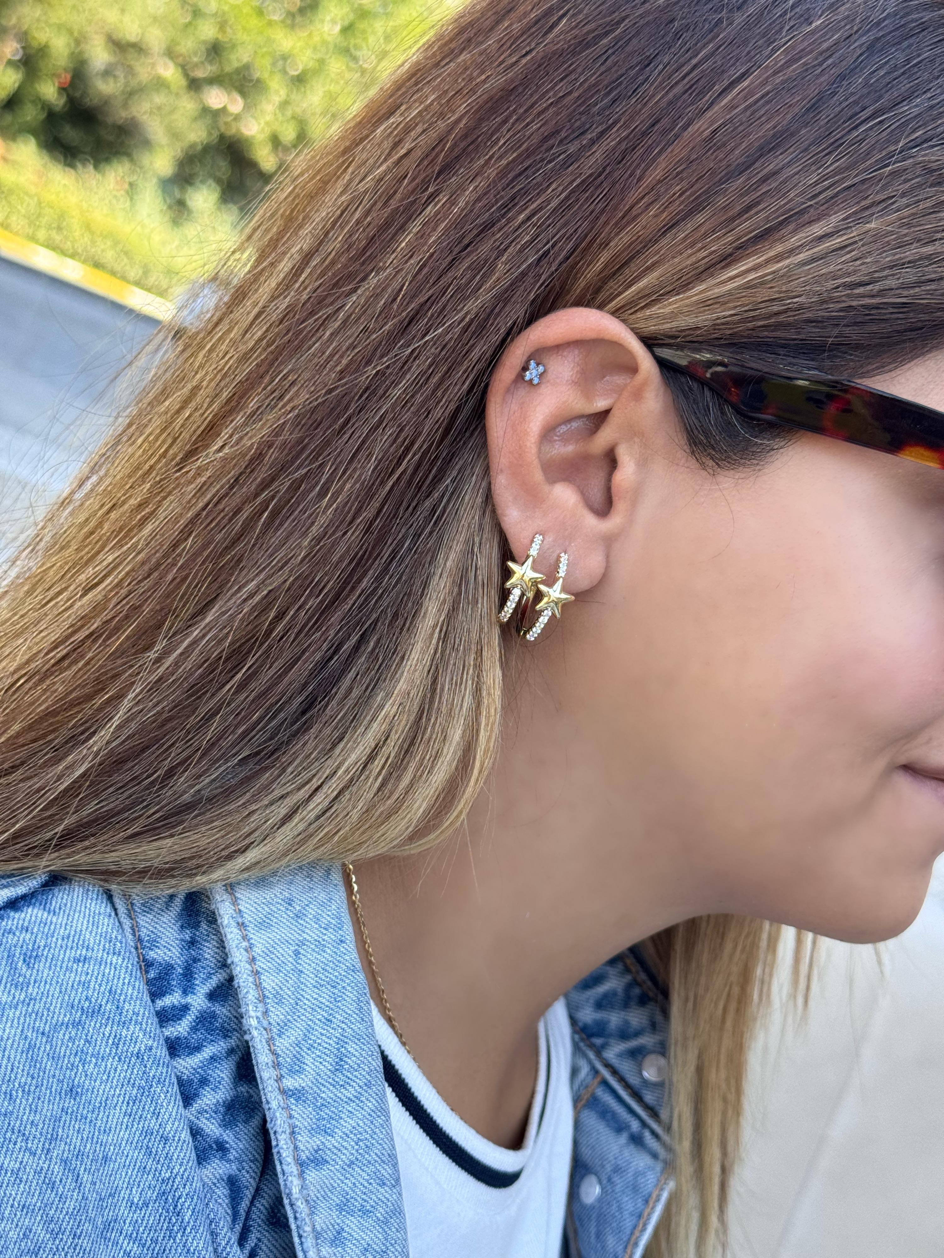 Özel Seri Zircon Yıldızlı Küpe