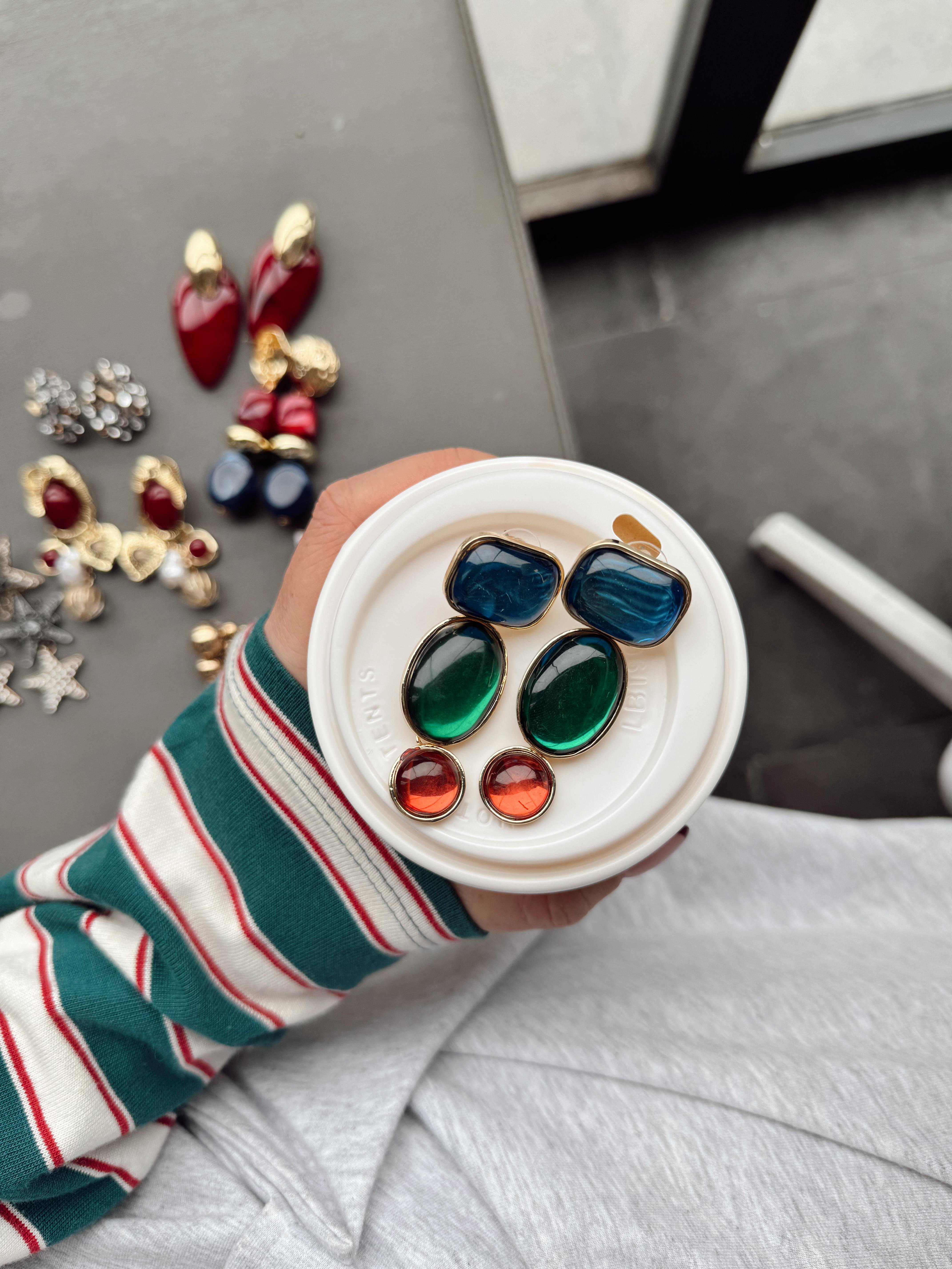 Üç renk ZARA küpe 