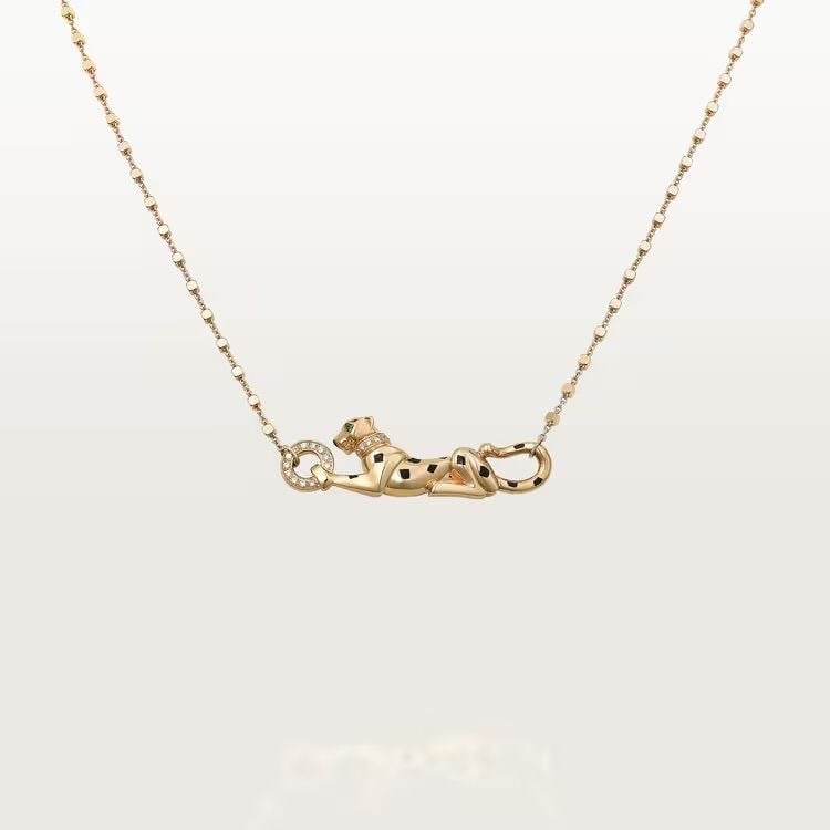 Yeni Gold kaplan kolye