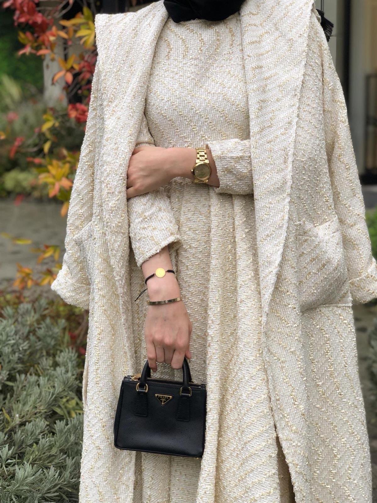 KREM CHANEL ELBİSE