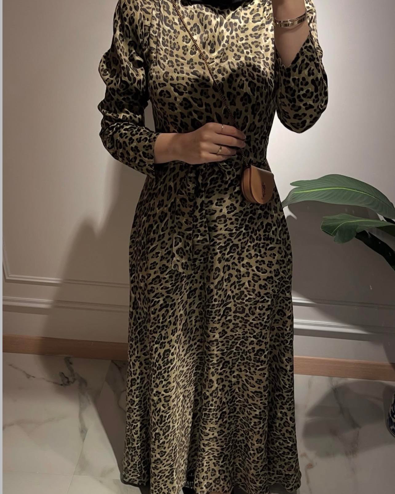 LEOPAR KLOŞ ELBİSE