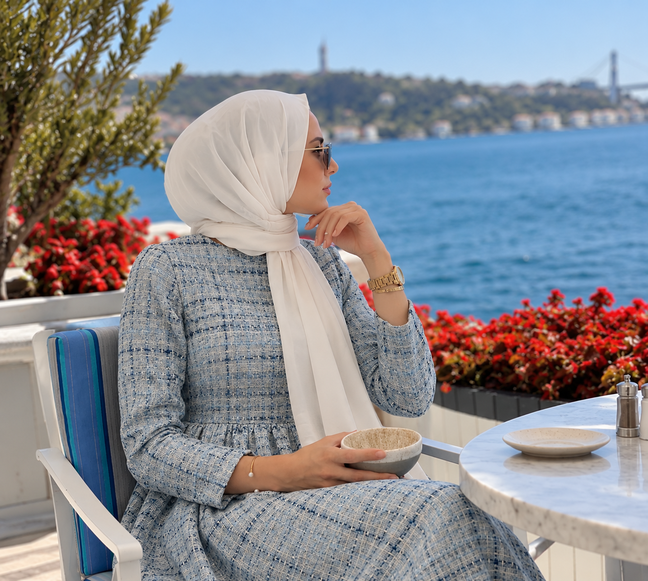 MAVİ CHANEL ELBİSE