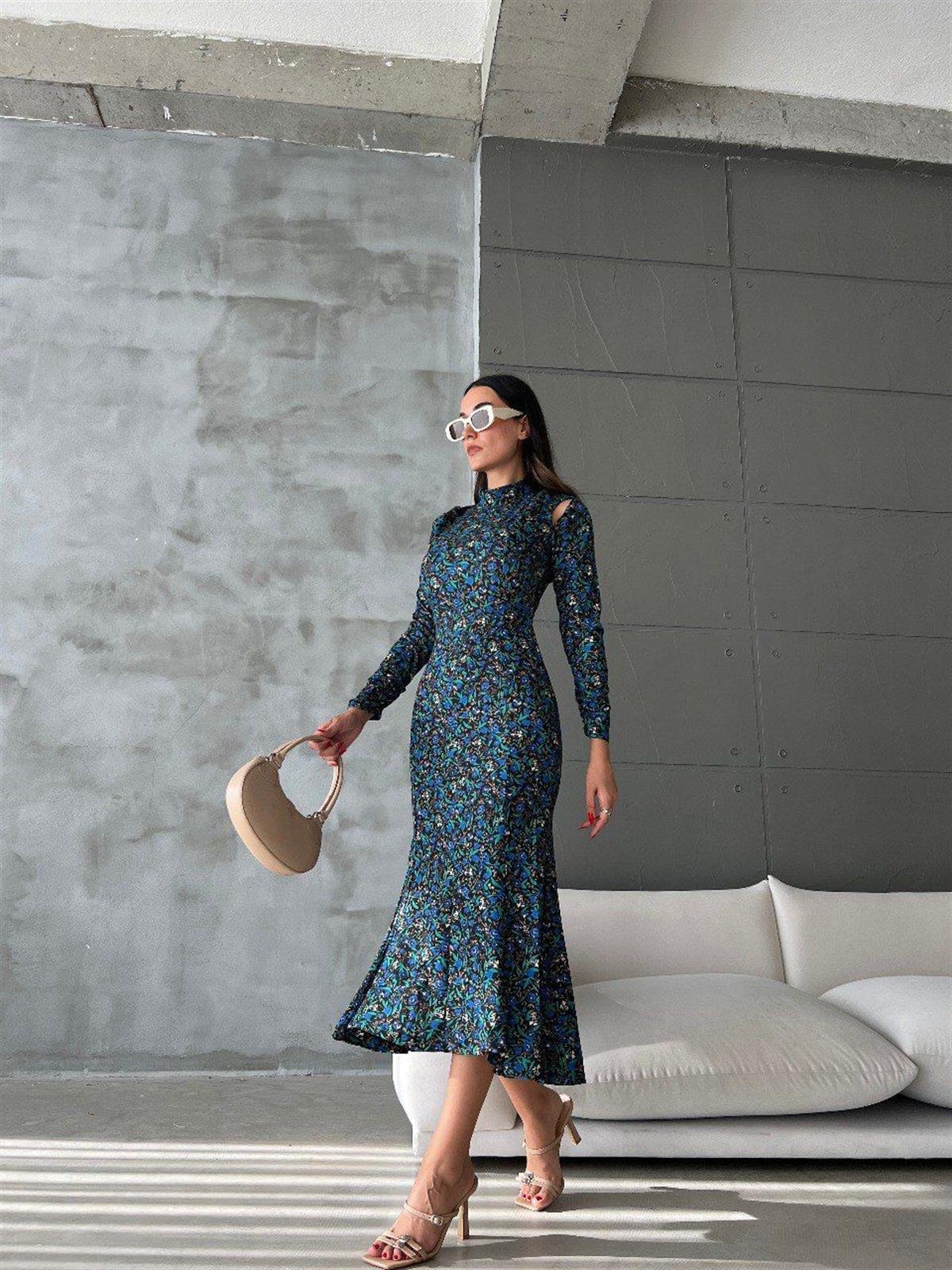 Ada Desenli Midi Elbise 