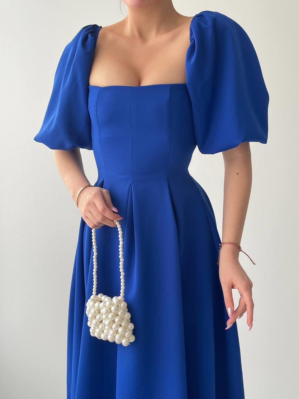 Benjamin Balon Kol Midi Elbise | 