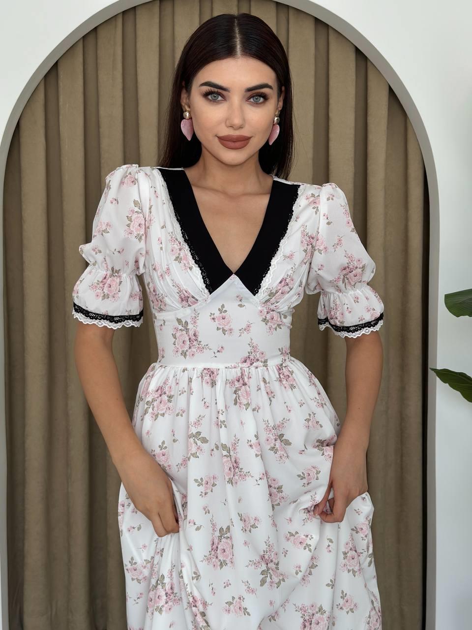 Carina Çiçekli Tasarım Elbise | 