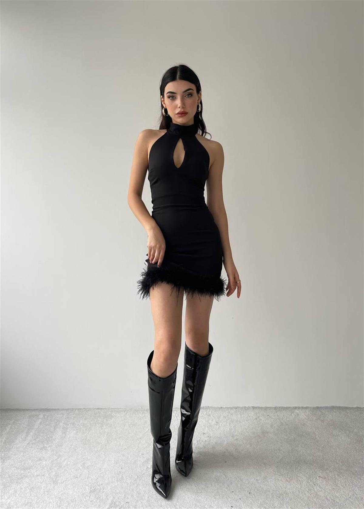 DAMLA DEKOLTELİ ELBİSE 