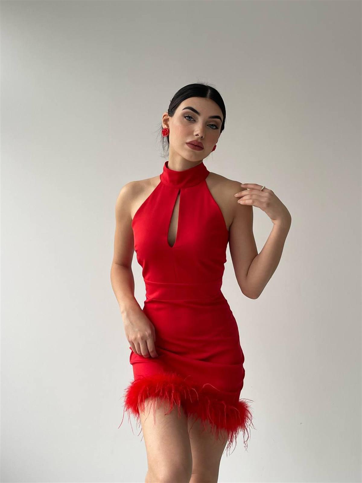 DAMLA DEKOLTELİ ELBİSE 