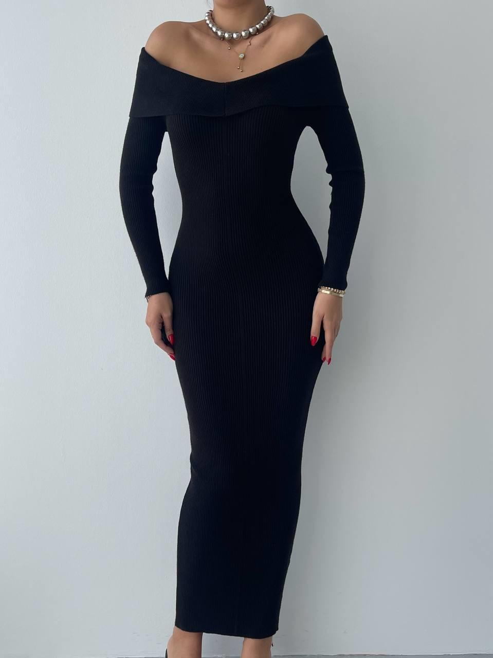 Dina Madonna yaka Triko Elbise | 