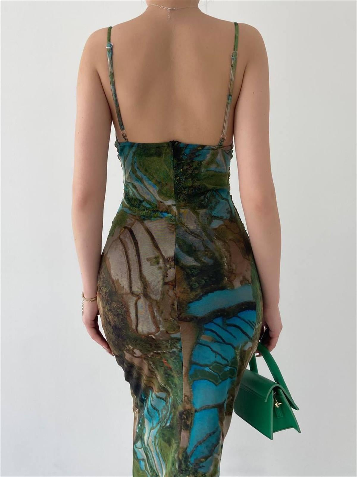 Eleni Askılı Elbise 