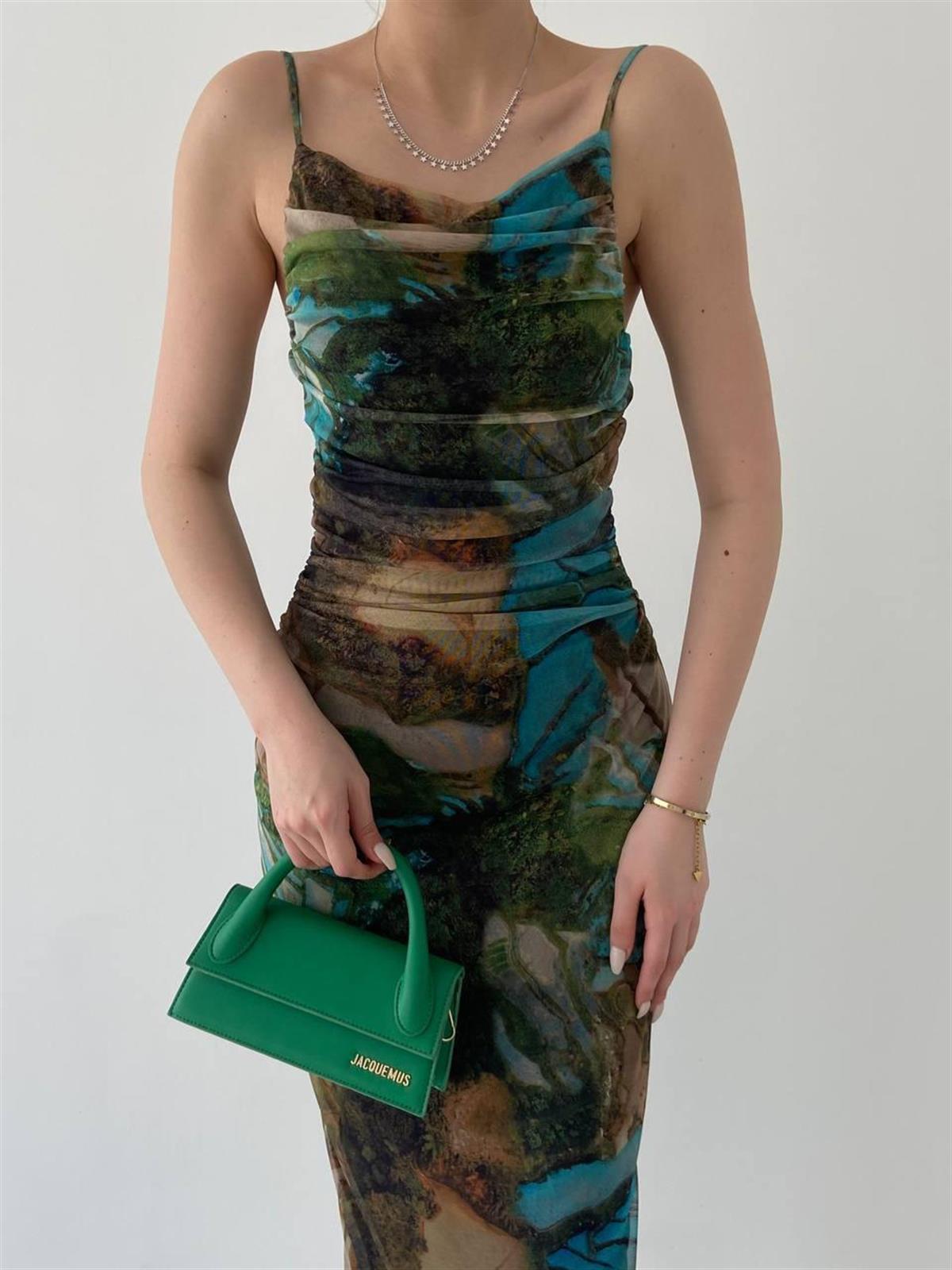 Eleni Askılı Elbise 