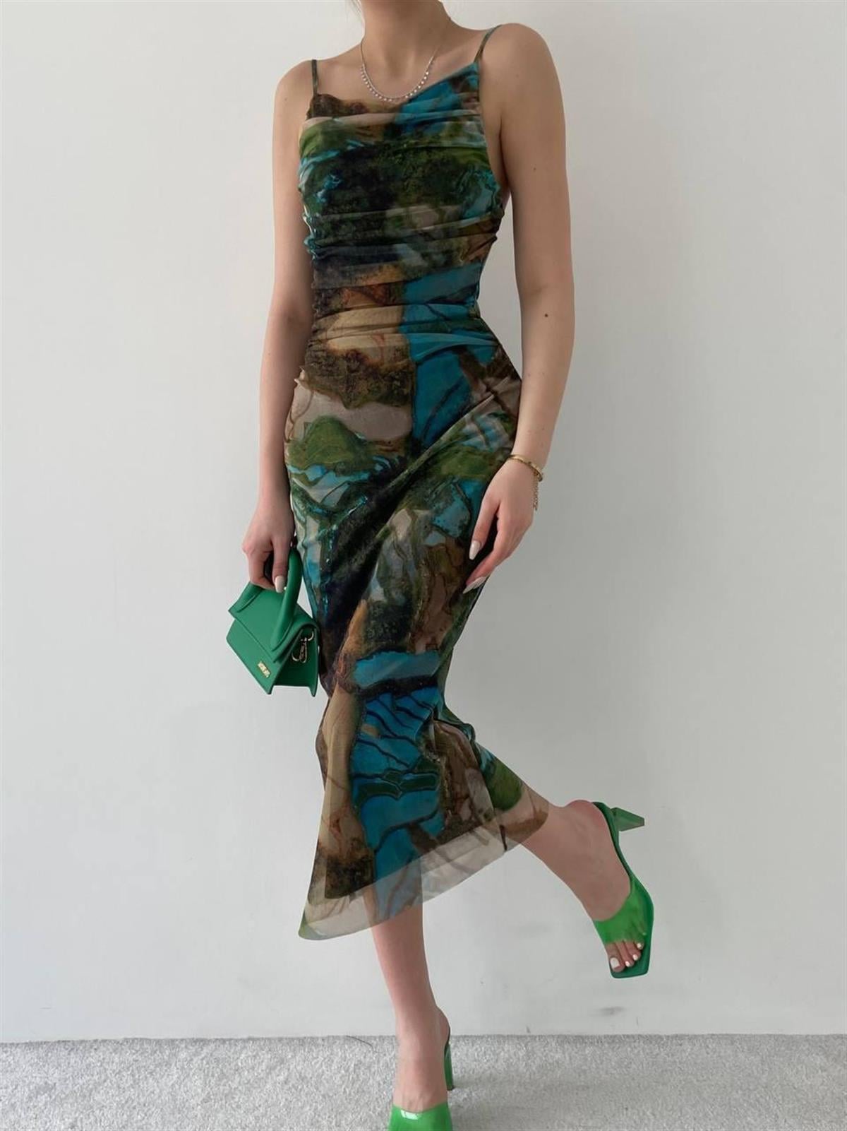 Eleni Askılı Elbise 