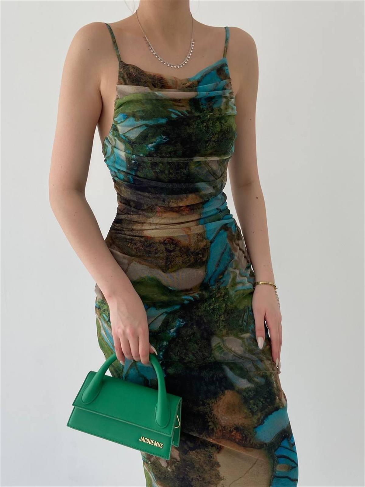 Eleni Askılı Elbise 