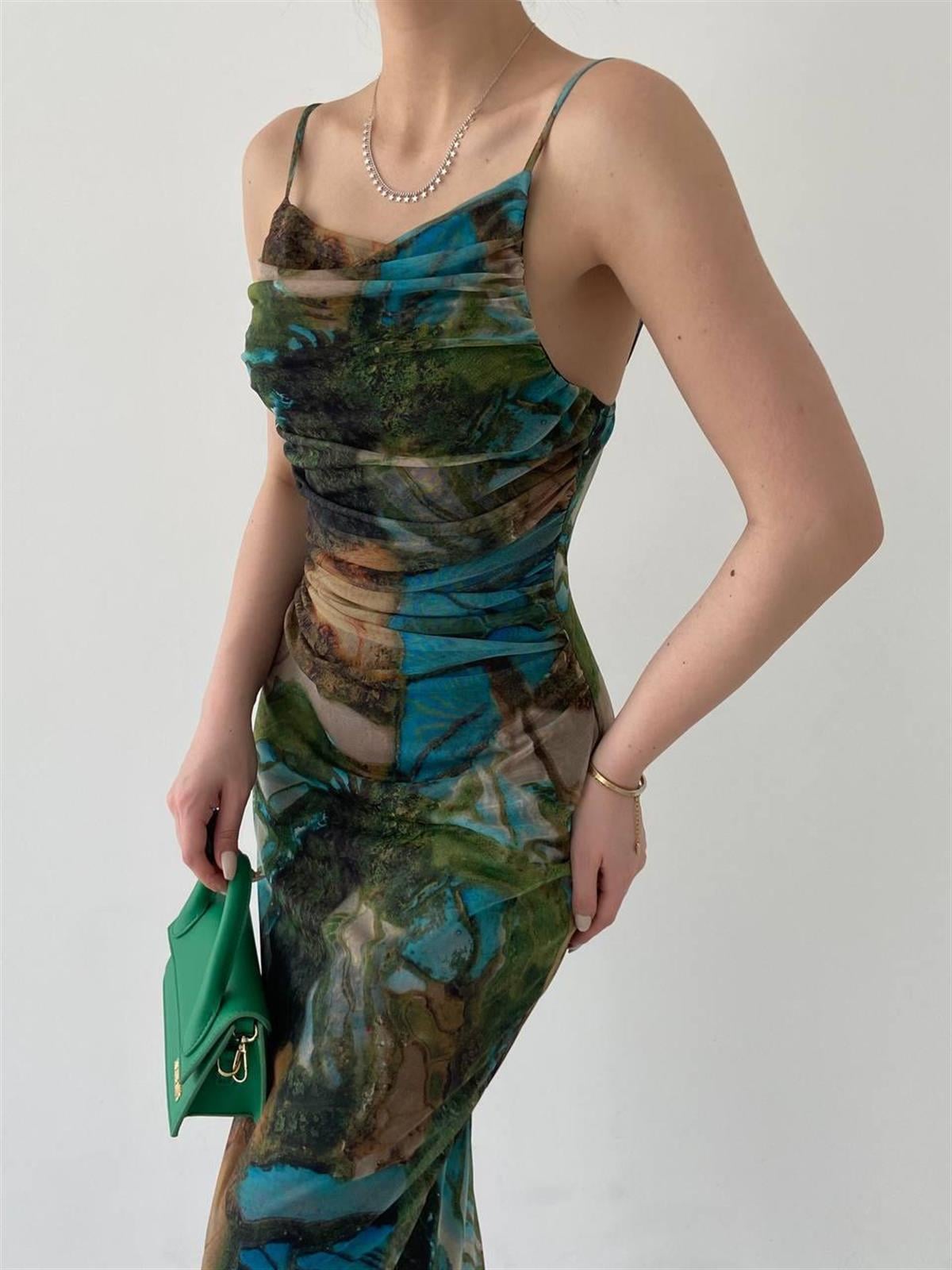 Eleni Askılı Elbise 