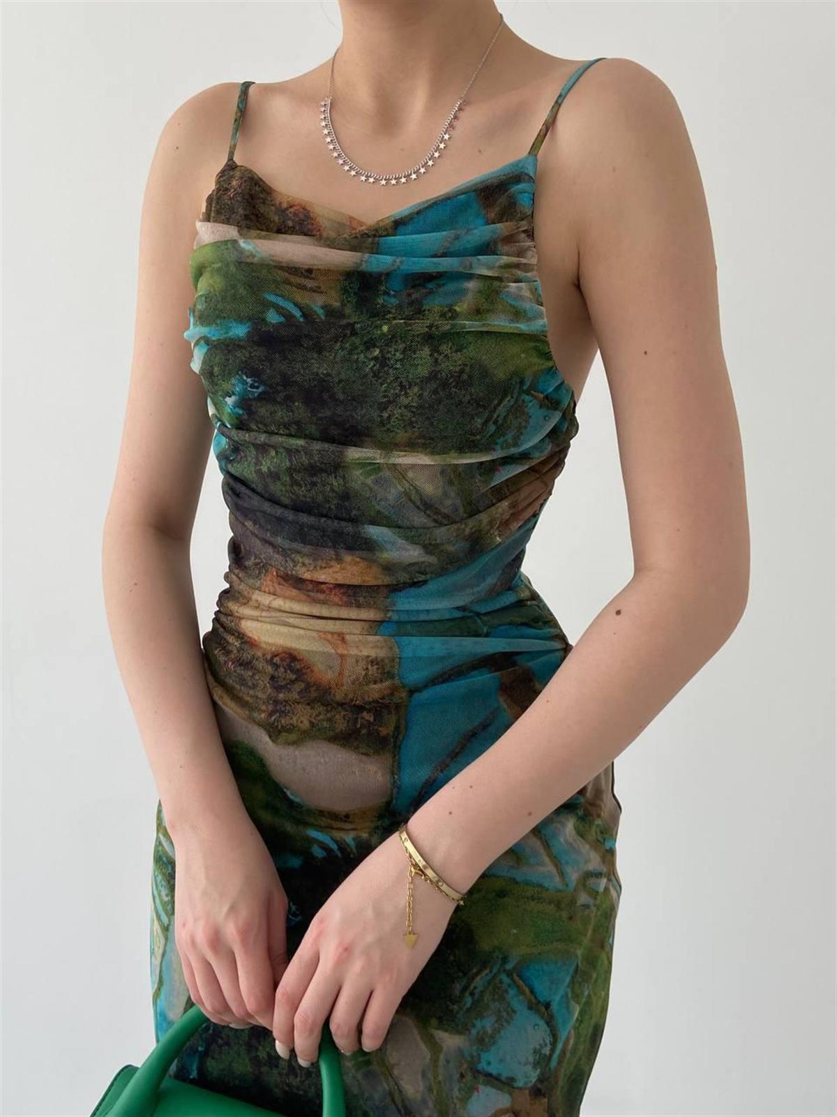 Eleni Askılı Elbise 