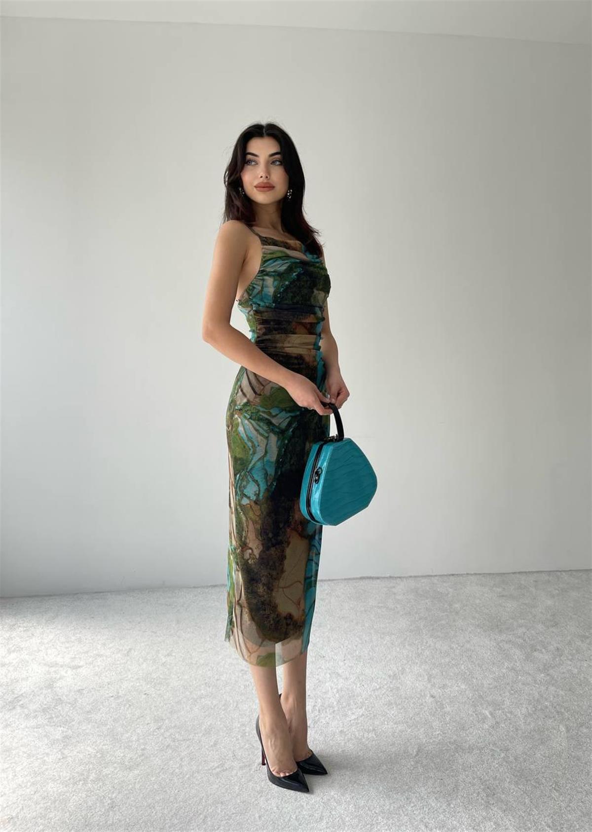 Eleni Askılı Elbise 