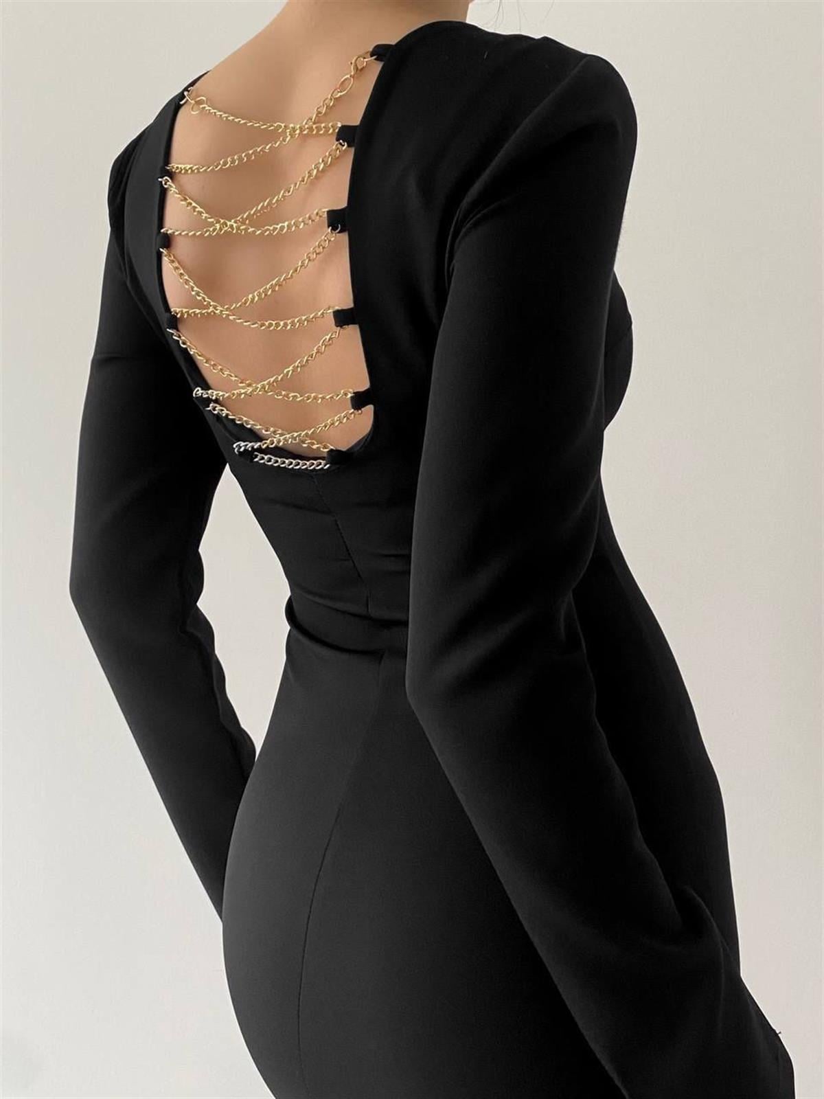 Hope Sırt Dekolteli Mini Elbise 