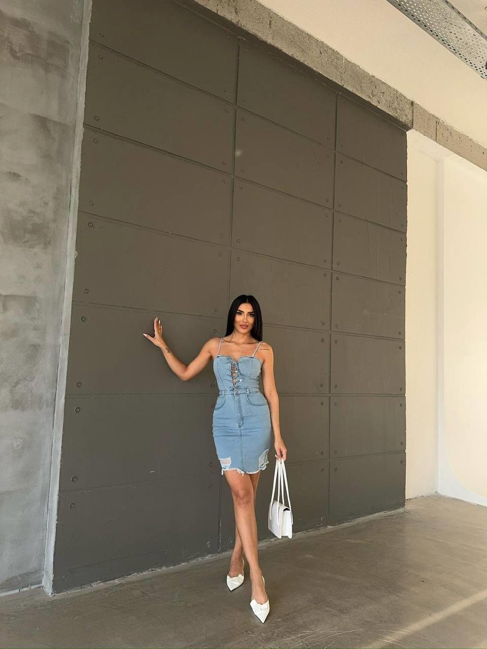 İsla Mini Kot Elbise | 