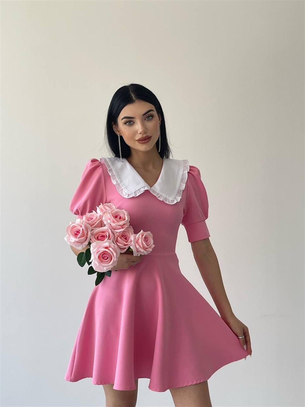 Livia Mini Bebe Yaka  Elbise 
