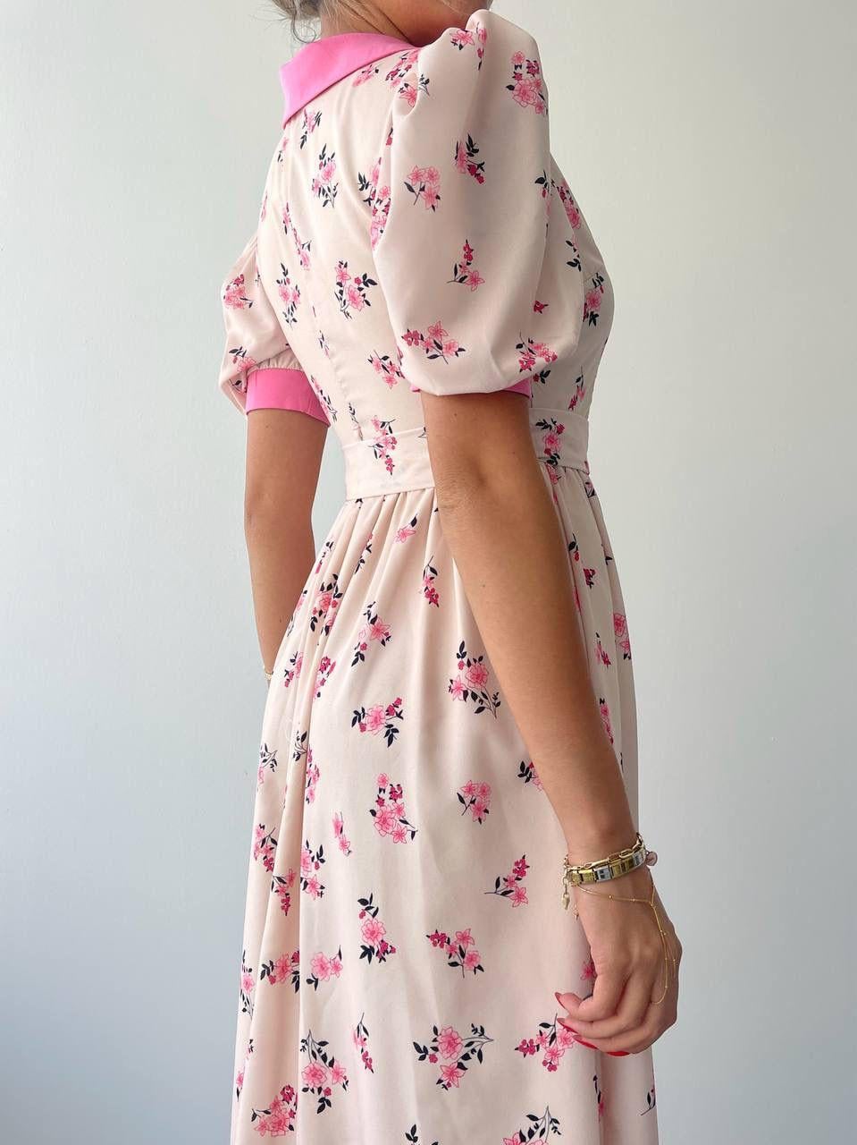 Marya Çiçekli Uzun Elbise | 