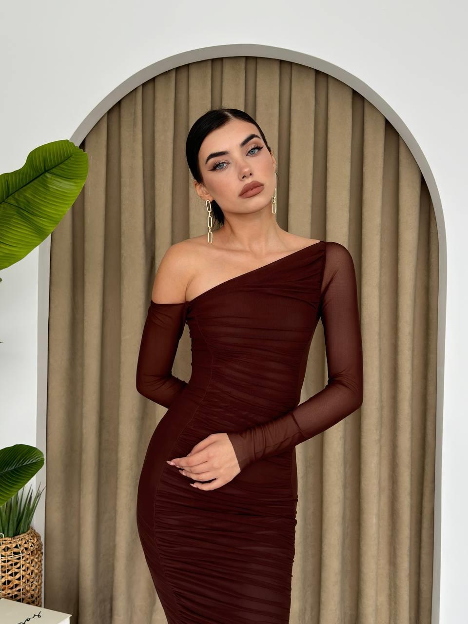 Marya Streç Astarlı Midi Elbise | 