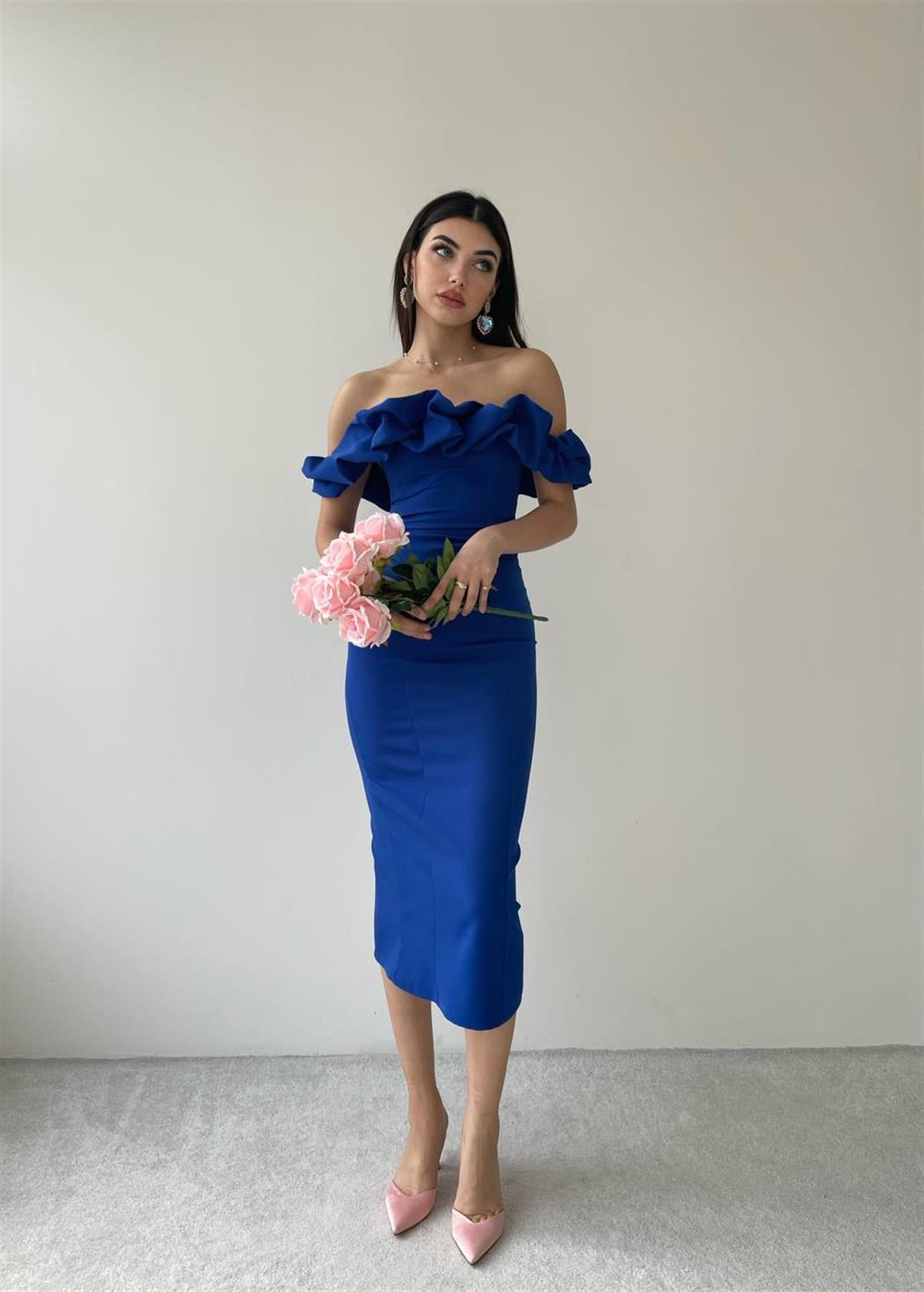 Midi Atlas Elbise 