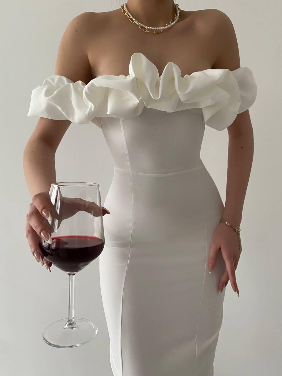Midi Atlas Elbise -00012 Model  | 