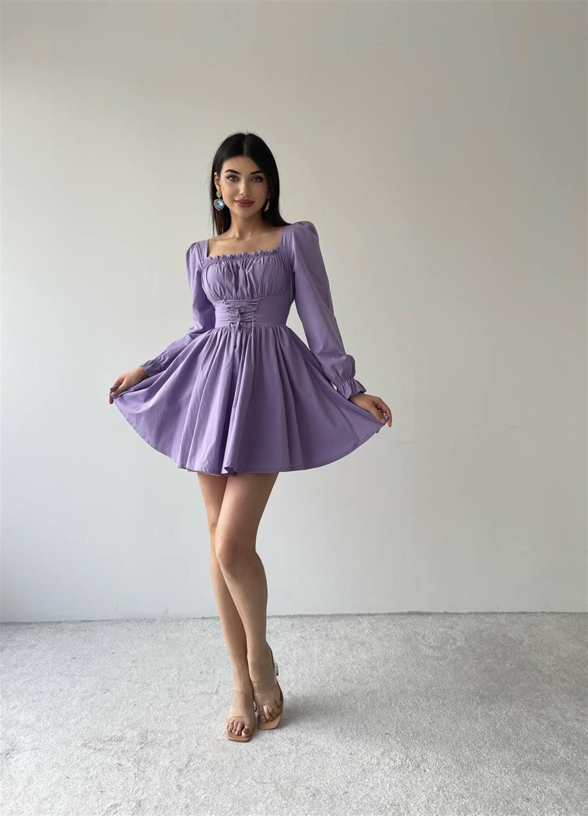 Mor William Mini Elbise 