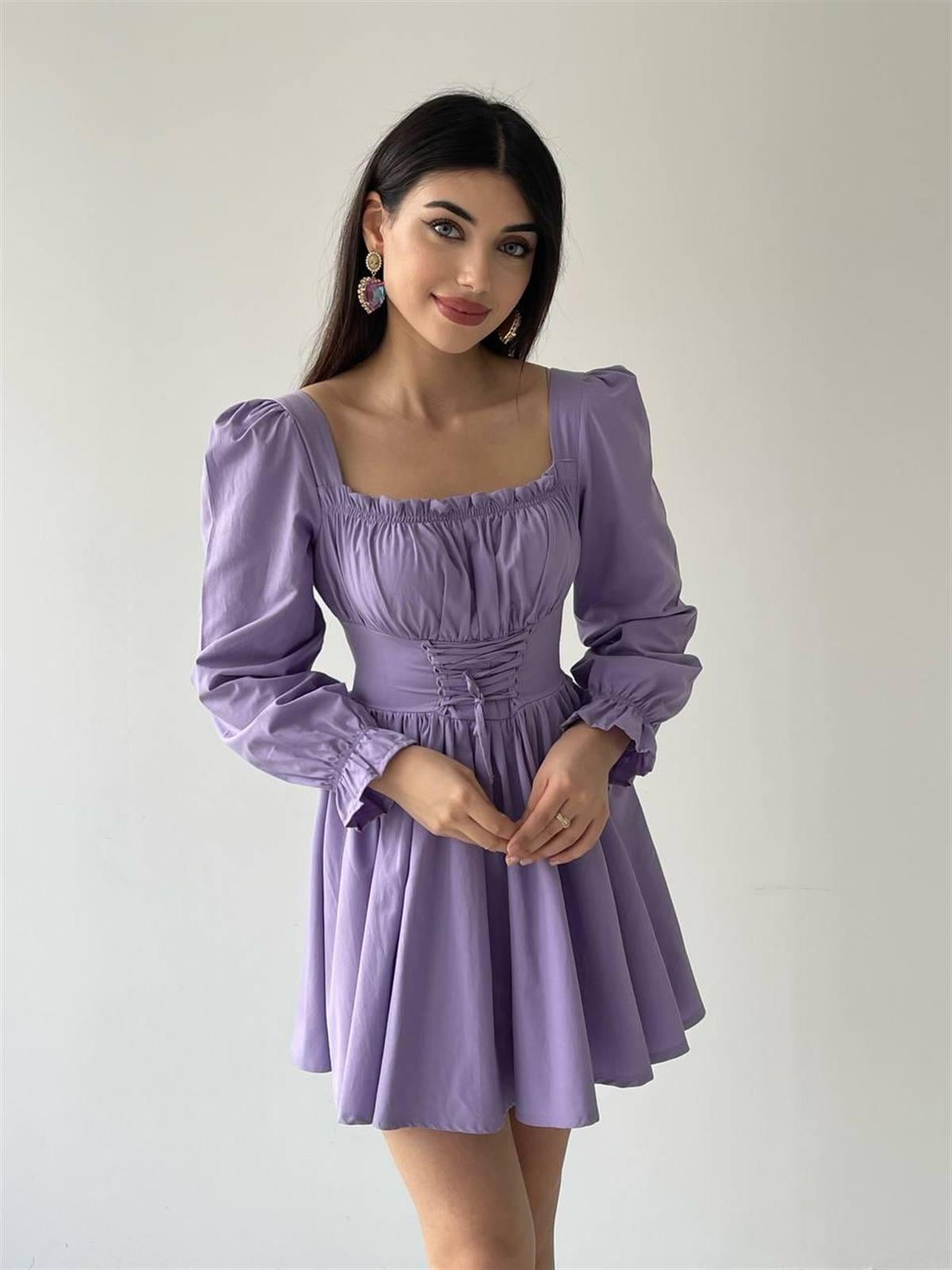 Mor William Mini Elbise 
