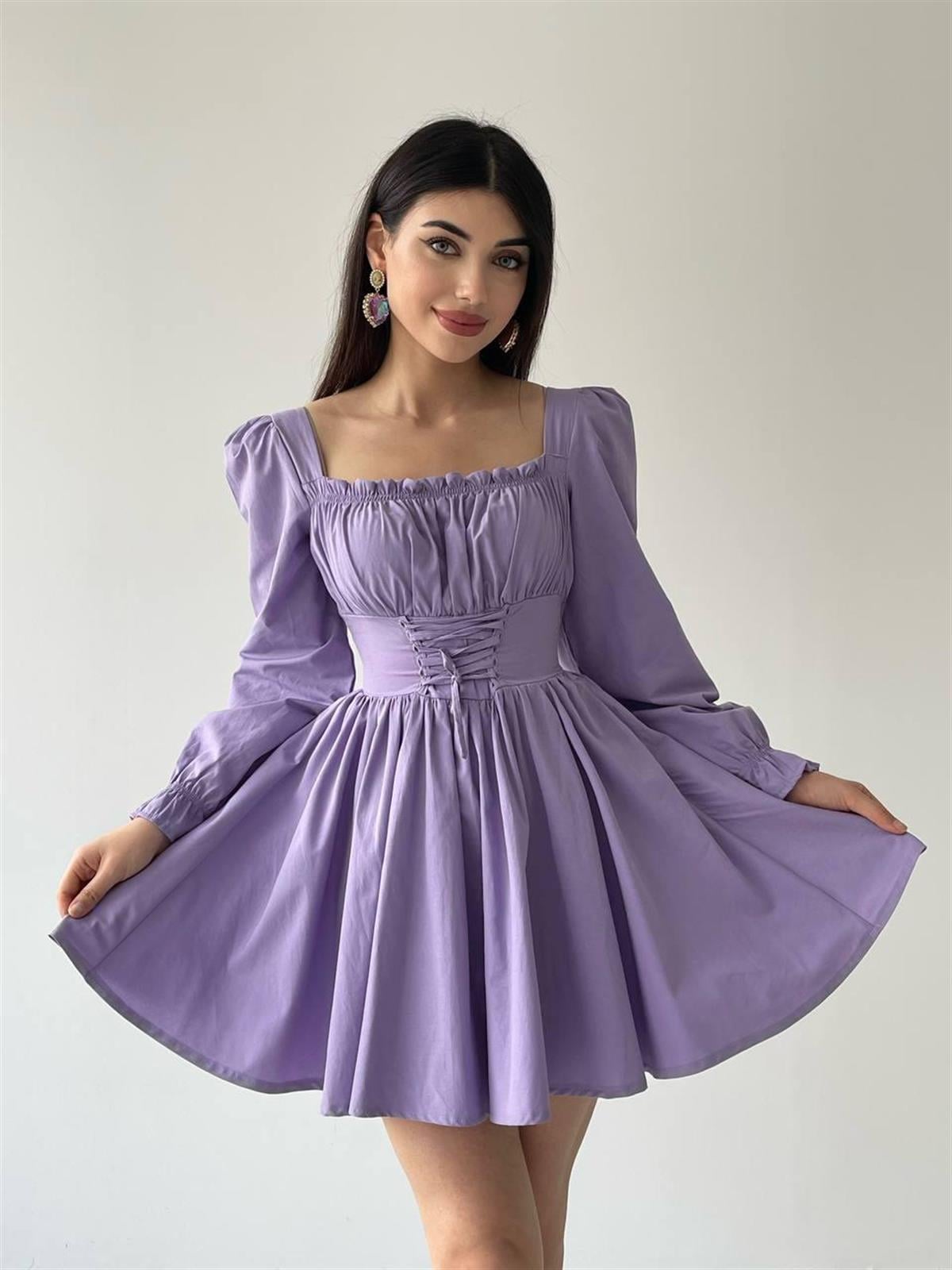 Mor William Mini Elbise 