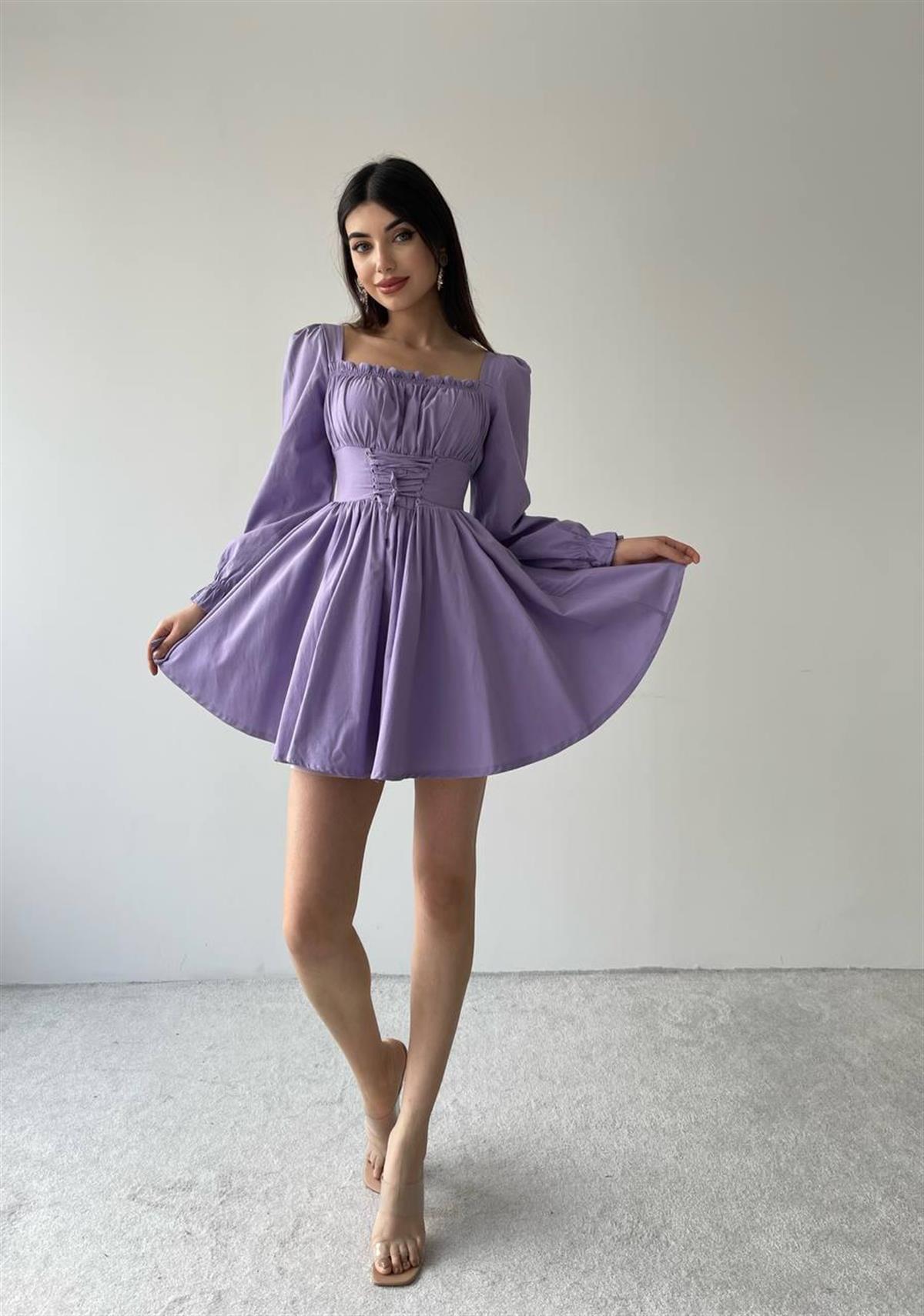 Mor William Mini Elbise 