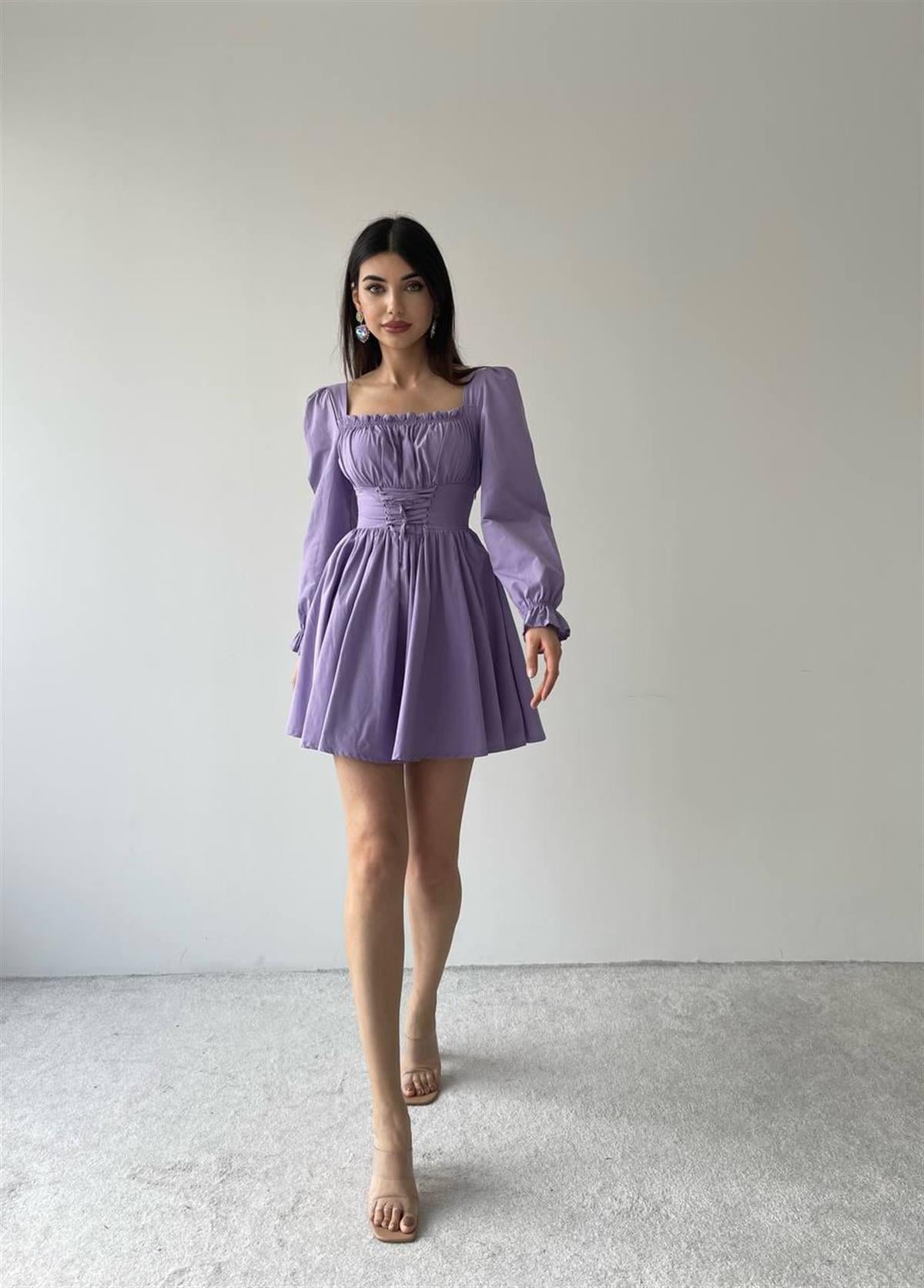 Mor William Mini Elbise 