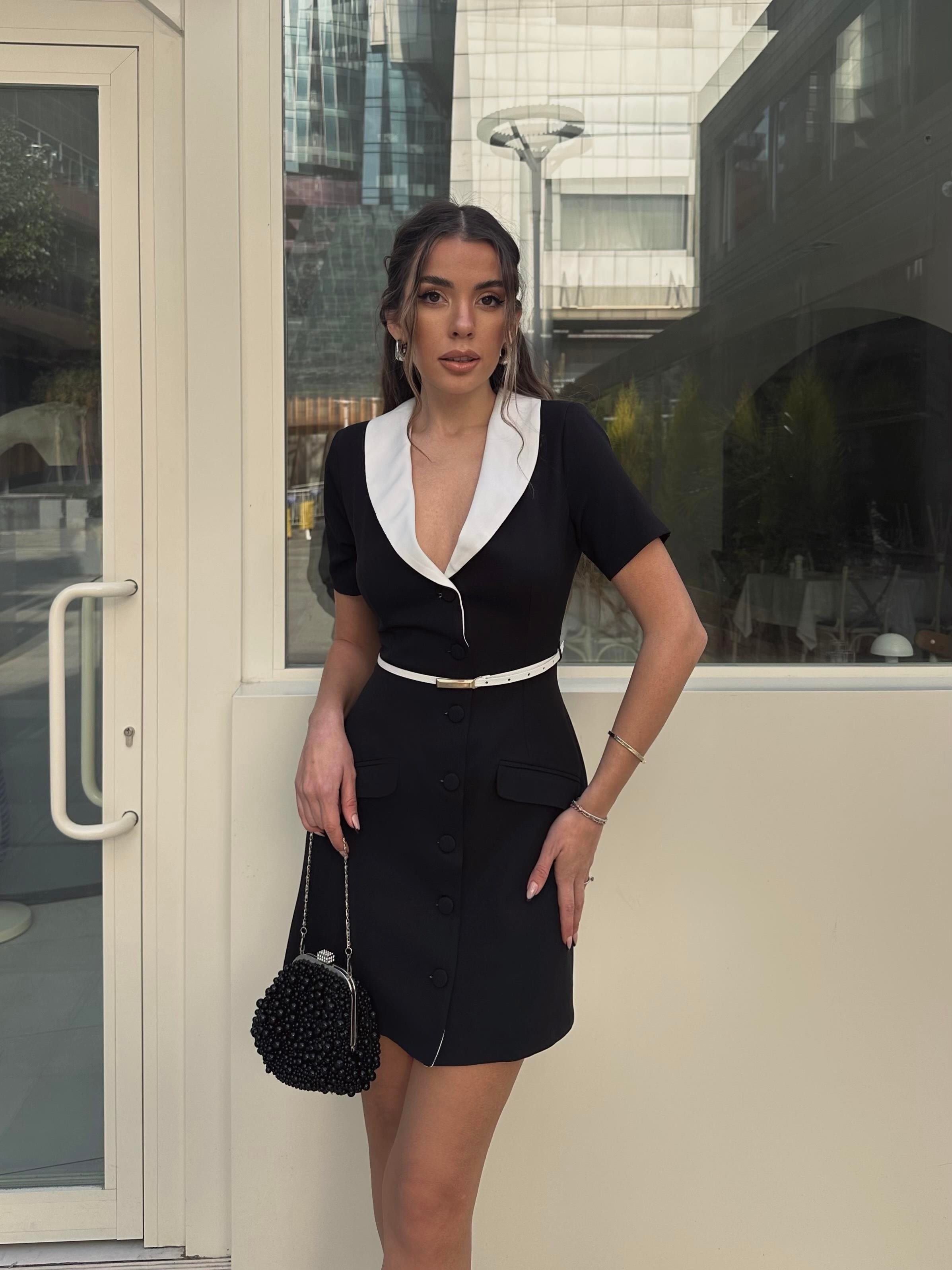 Pamela Atlas Mini Kemerli Elbise | 
