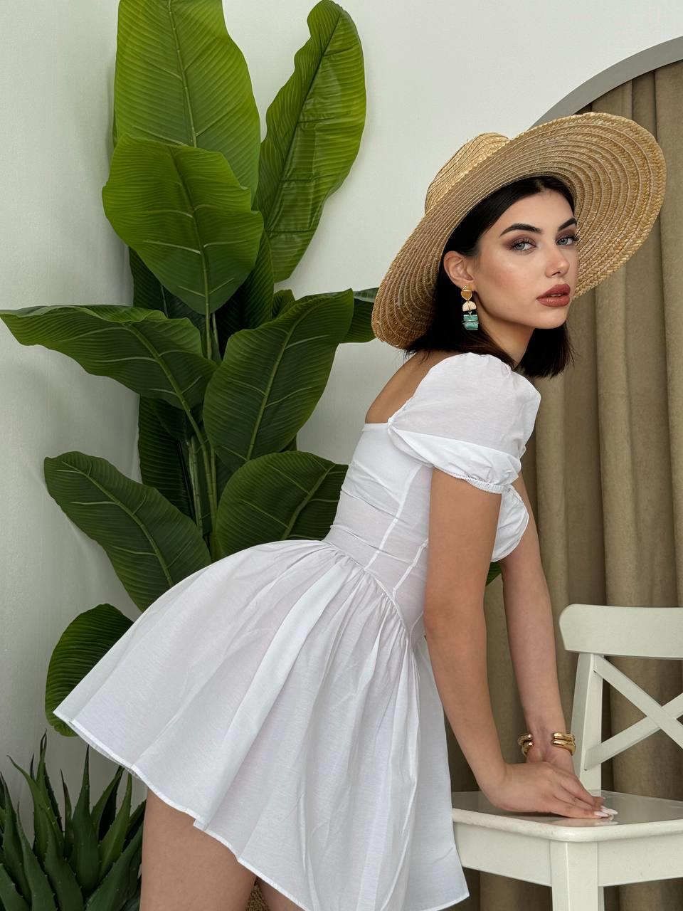Poplin Mİni Düğmeli Elbise | 
