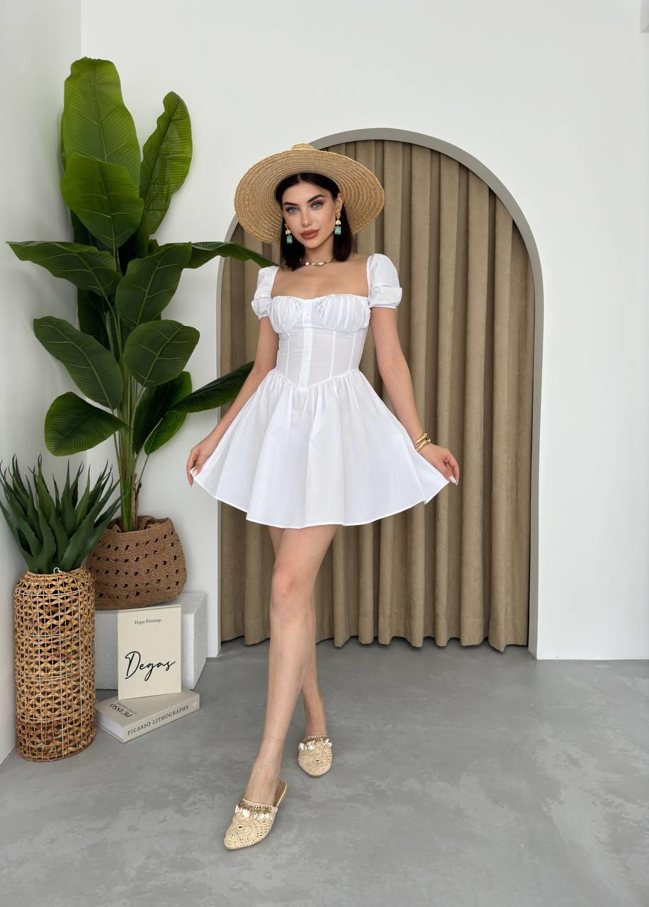 Poplin Mİni Düğmeli Elbise | 