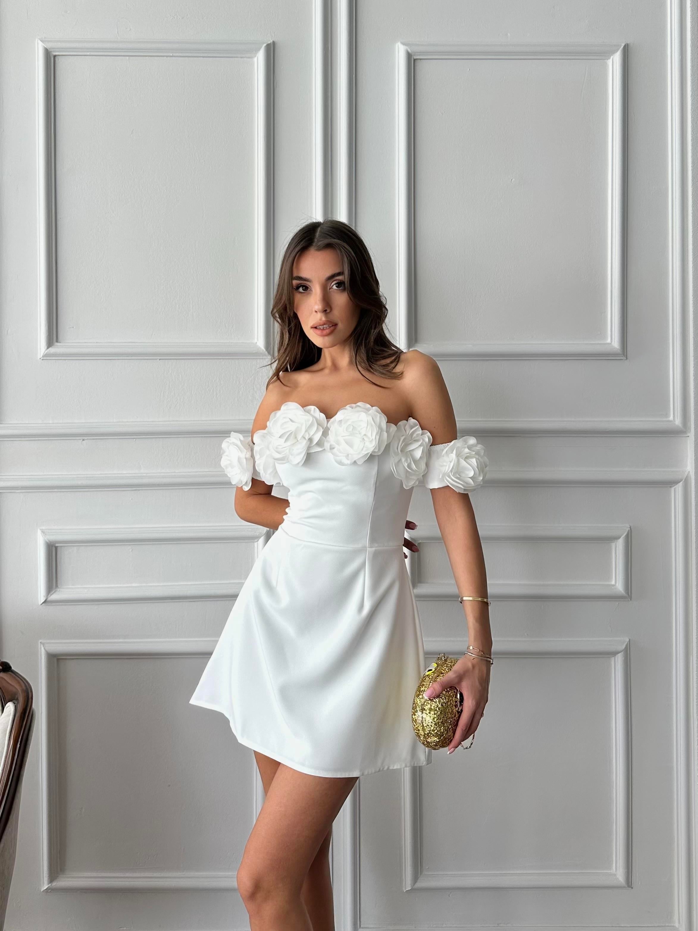Romantica Çiçek Detay Mini Elbise | 