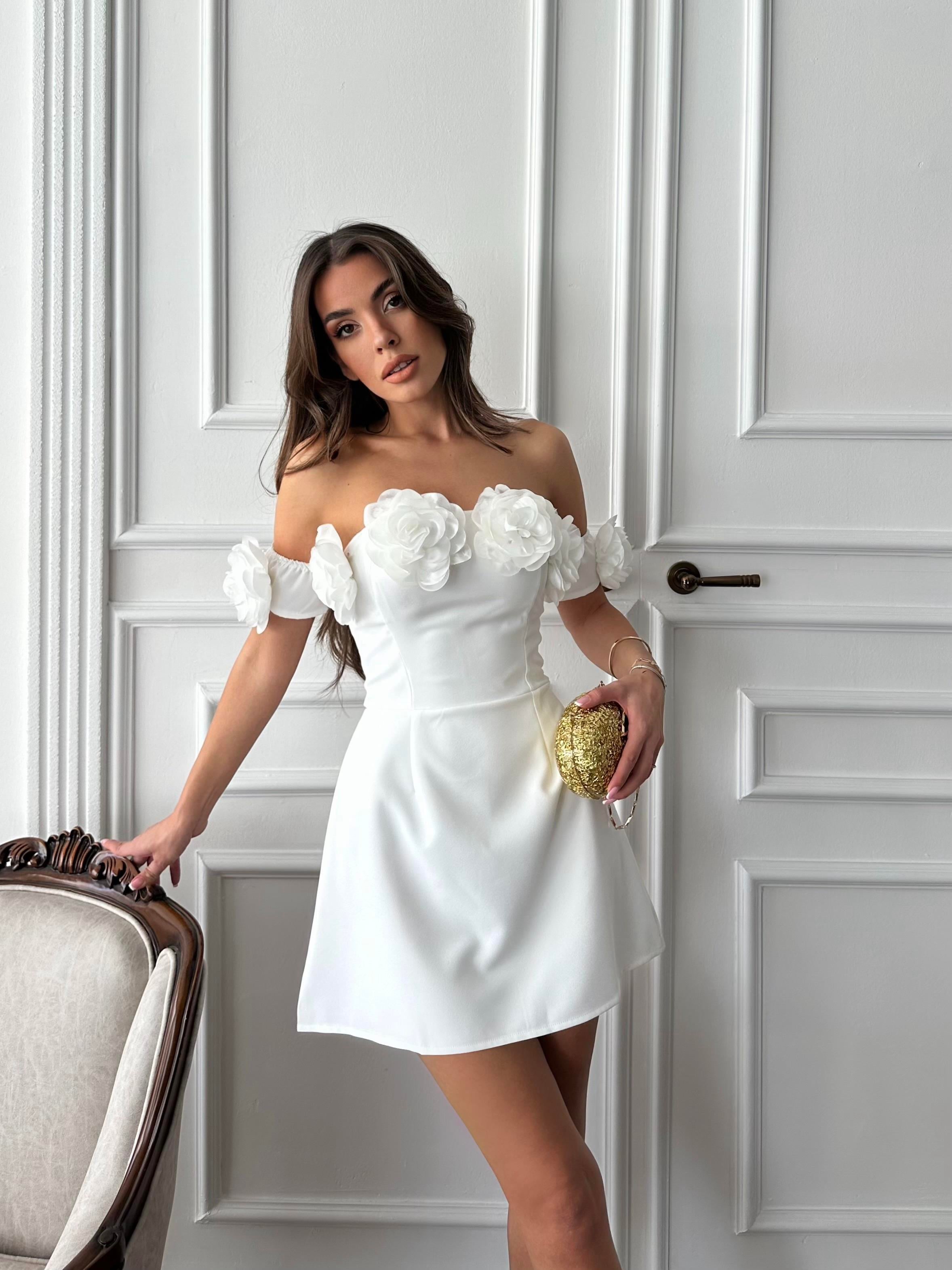 Romantica Çiçek Detay Mini Elbise | 
