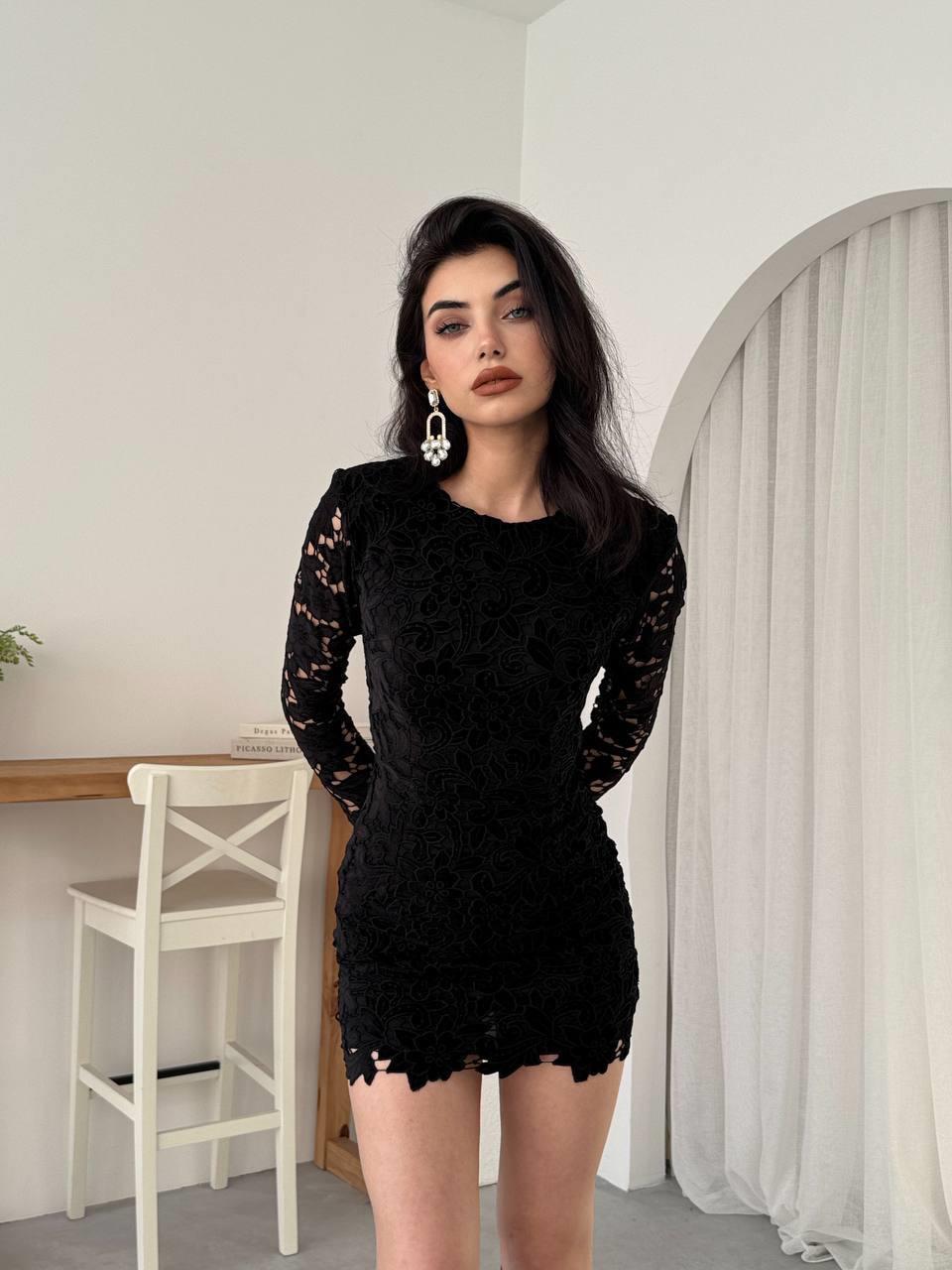 Sara Dantel Tasarım Mini elbise | 