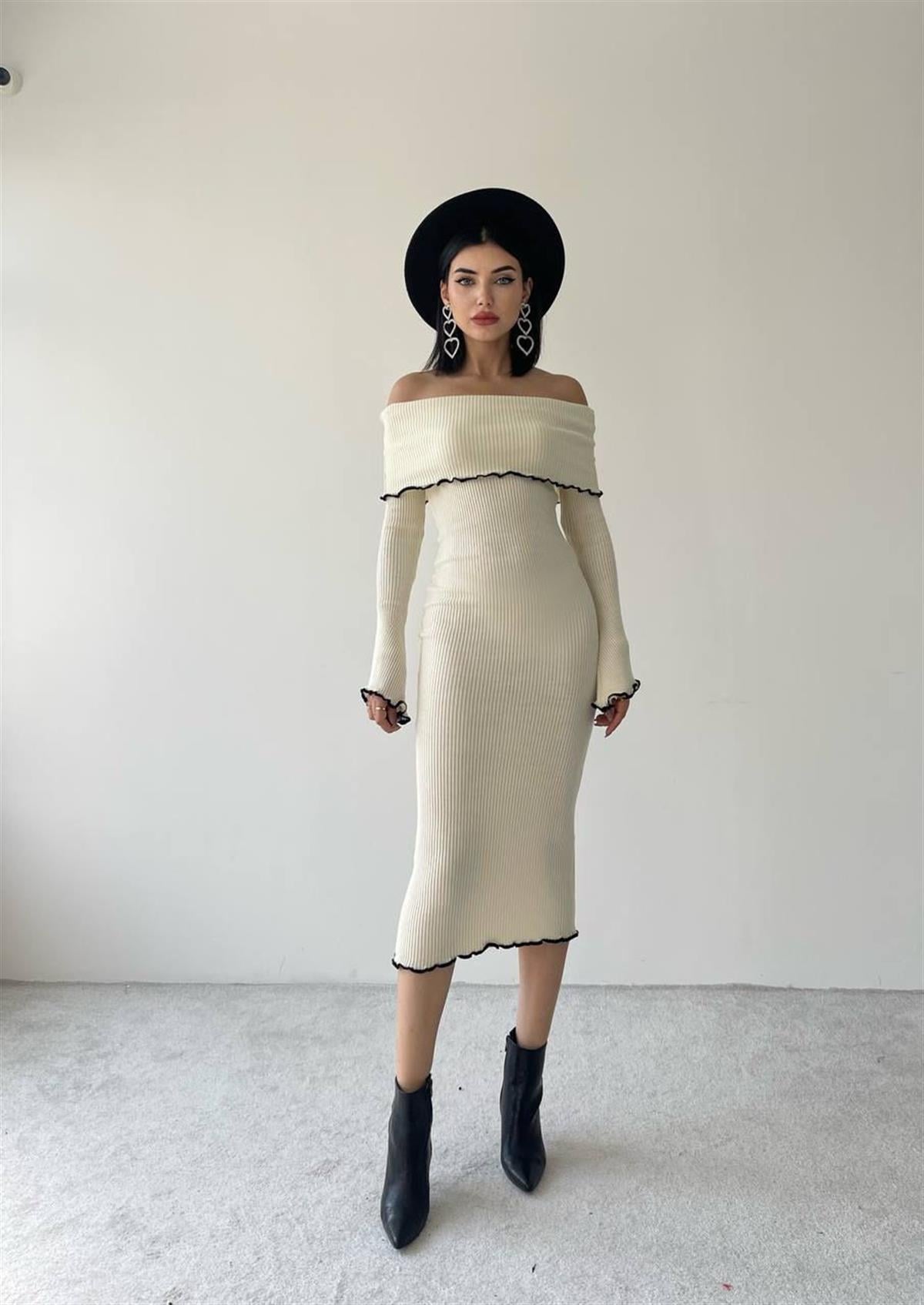 Seyran Triko Straplez Beyaz