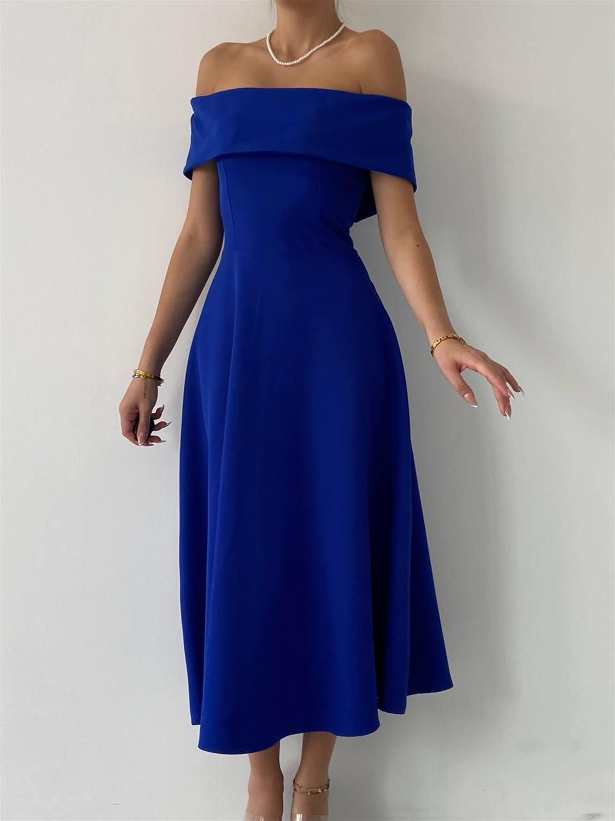 Silvain Madonna Midi Boy Saks Elbise 