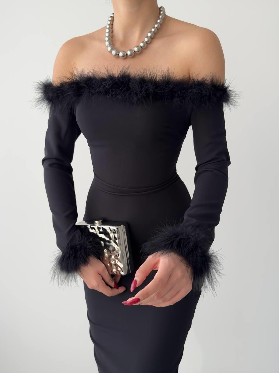 Tasarım Püsküllü Atlas Elbise | 