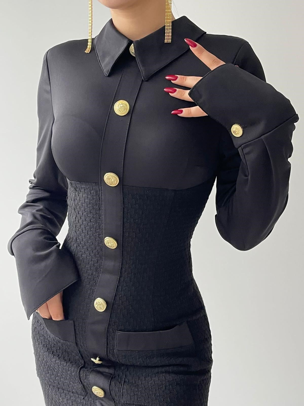 Tüvit Gömlek Elbise 