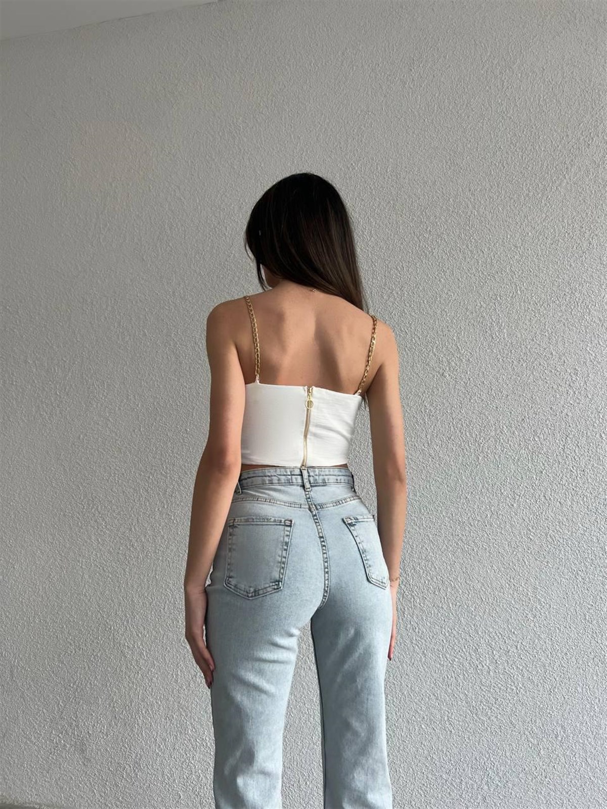 ZİNCİR ASKILI CROP 