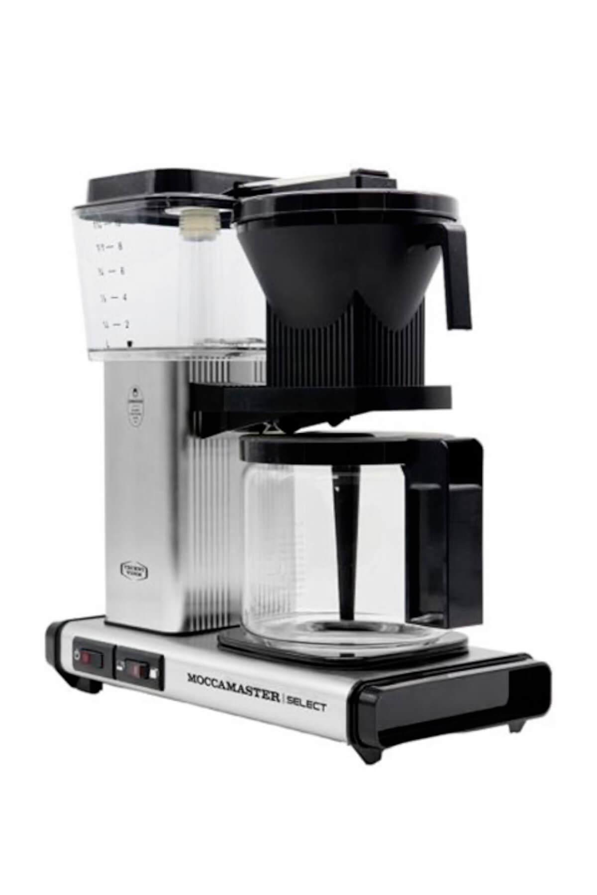 Fırçalı Gri | Moccamaster Select Filtre Kahve Makinesi Cam Potlu