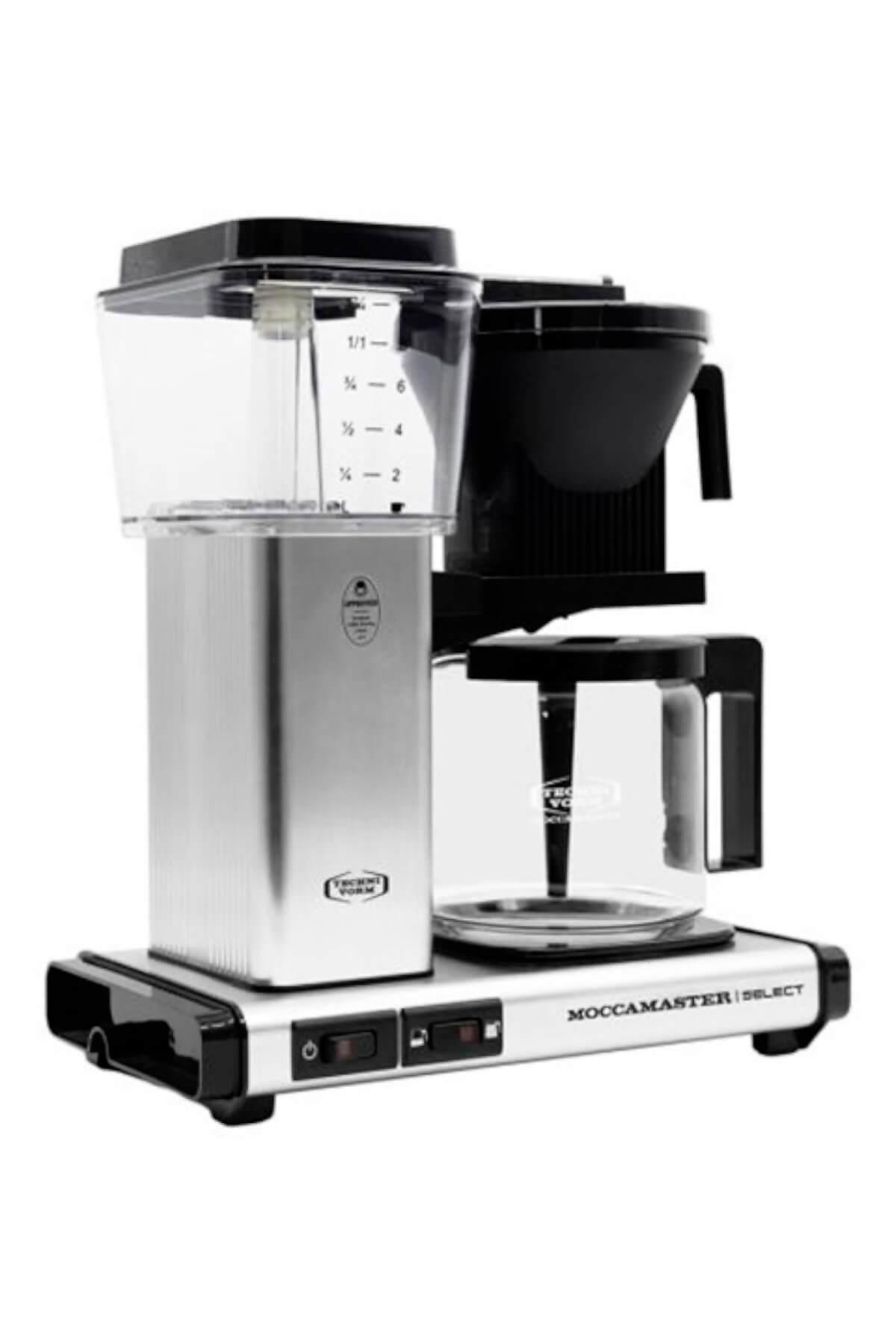 Fırçalı Gri | Moccamaster Select Filtre Kahve Makinesi Cam Potlu