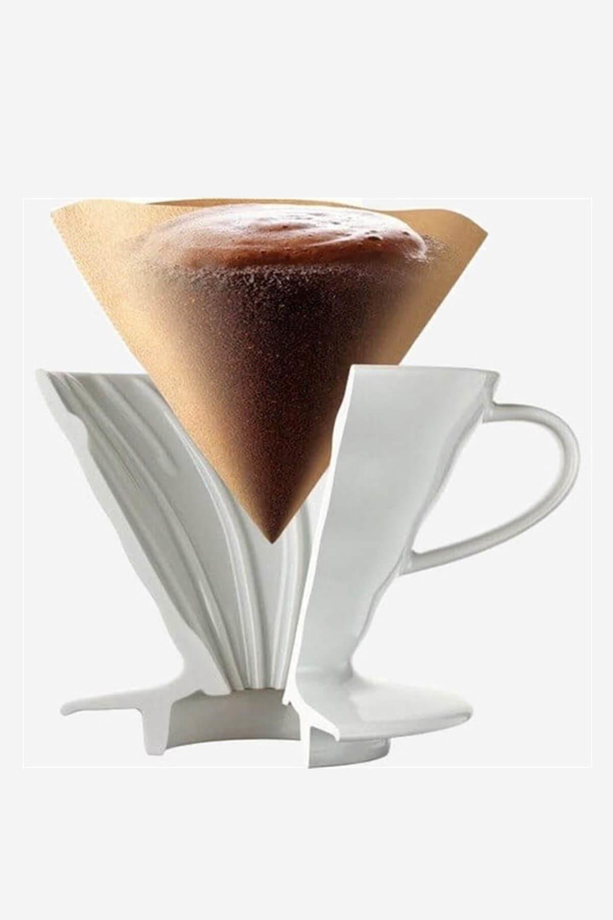 Hario - V60 No:02 Seramik Dripper | Beyaz