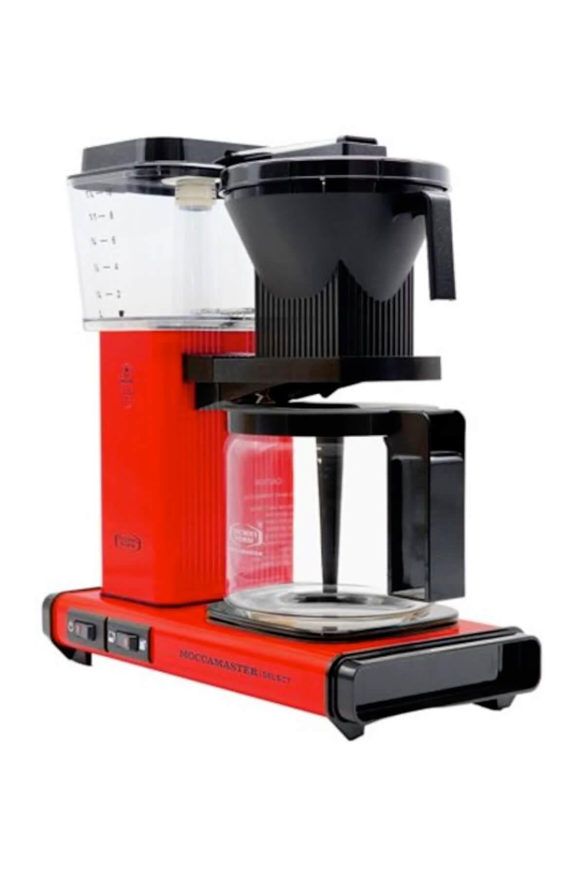 Kırmızı | Moccamaster Select Filtre Kahve Makinesi Cam Potlu