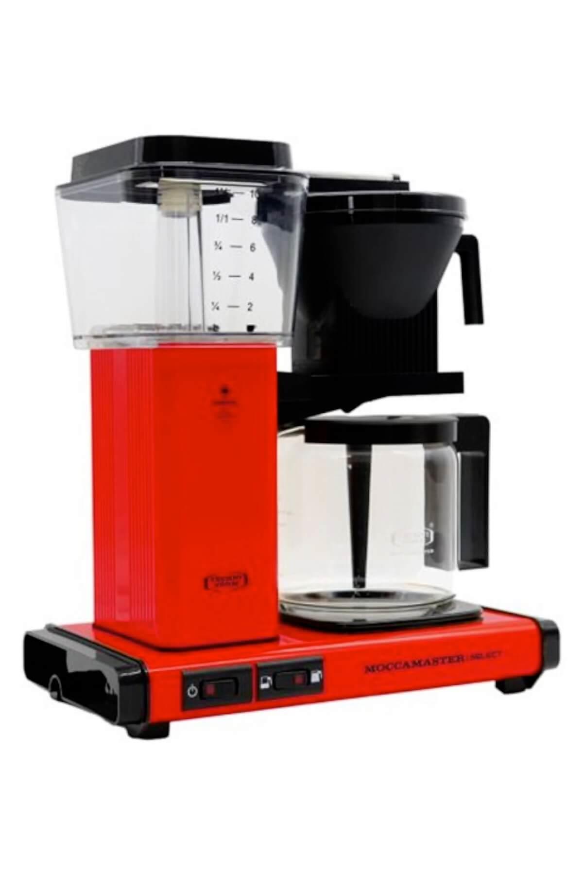 Kırmızı | Moccamaster Select Filtre Kahve Makinesi Cam Potlu